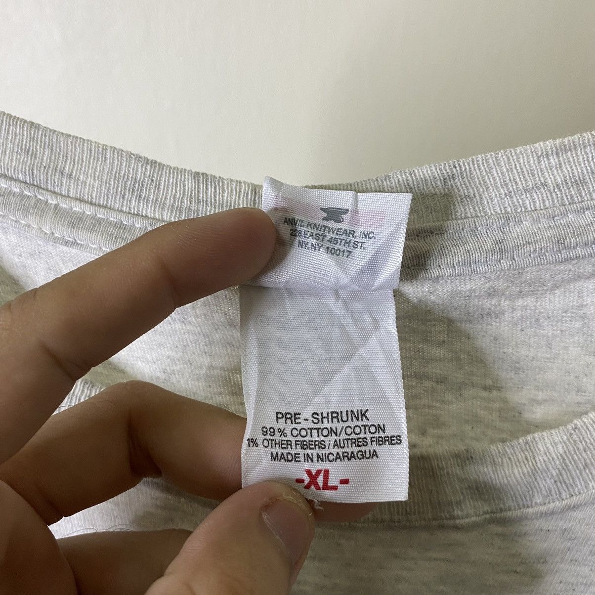 Vintage Y2K Anvil Heather Grey Blank Russell Style Streetwear Tee Size US XL / EU 56 / 4 - 4 Thumbnail
