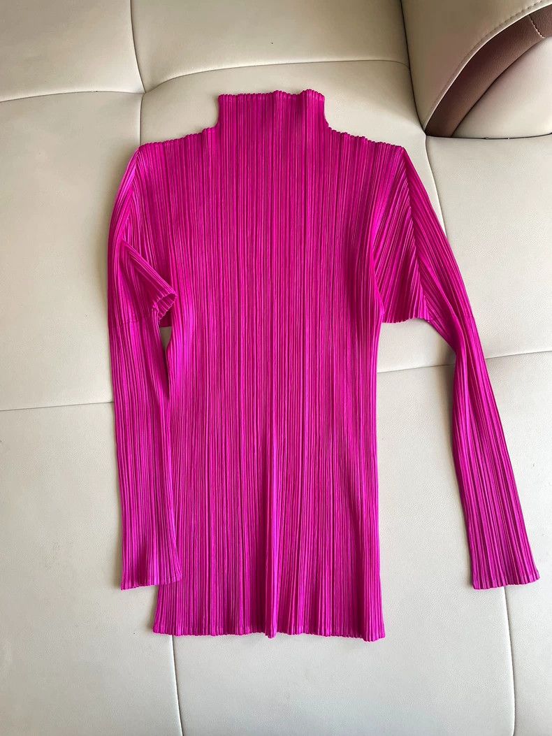 Issey Miyake Issey Miyake size:1 Pink Ripple Color series pleated skirt Size 22" - 5 Thumbnail