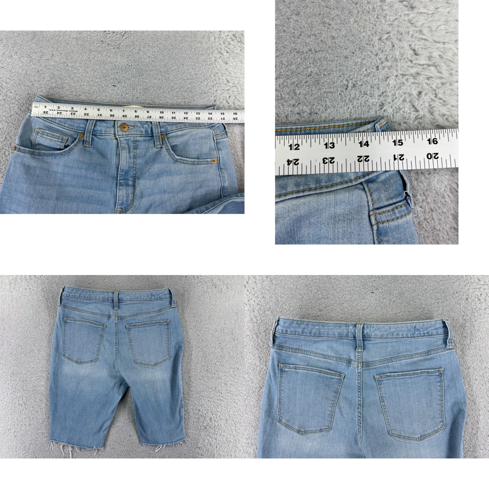 Vintage Universal Thread Shorts Womens 10 Blue Denim Cutoff Light Wash High 28x10 Size 32" / US 10 / IT 46 - 9 Thumbnail