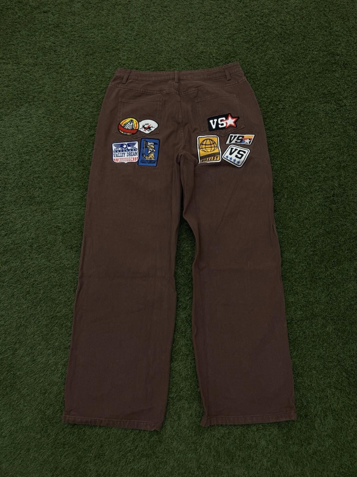Vale Valley Baggy Patchwork Denim Brown Jeans Size 30 (NEW) Size US 30 / EU 46 - 7 Thumbnail