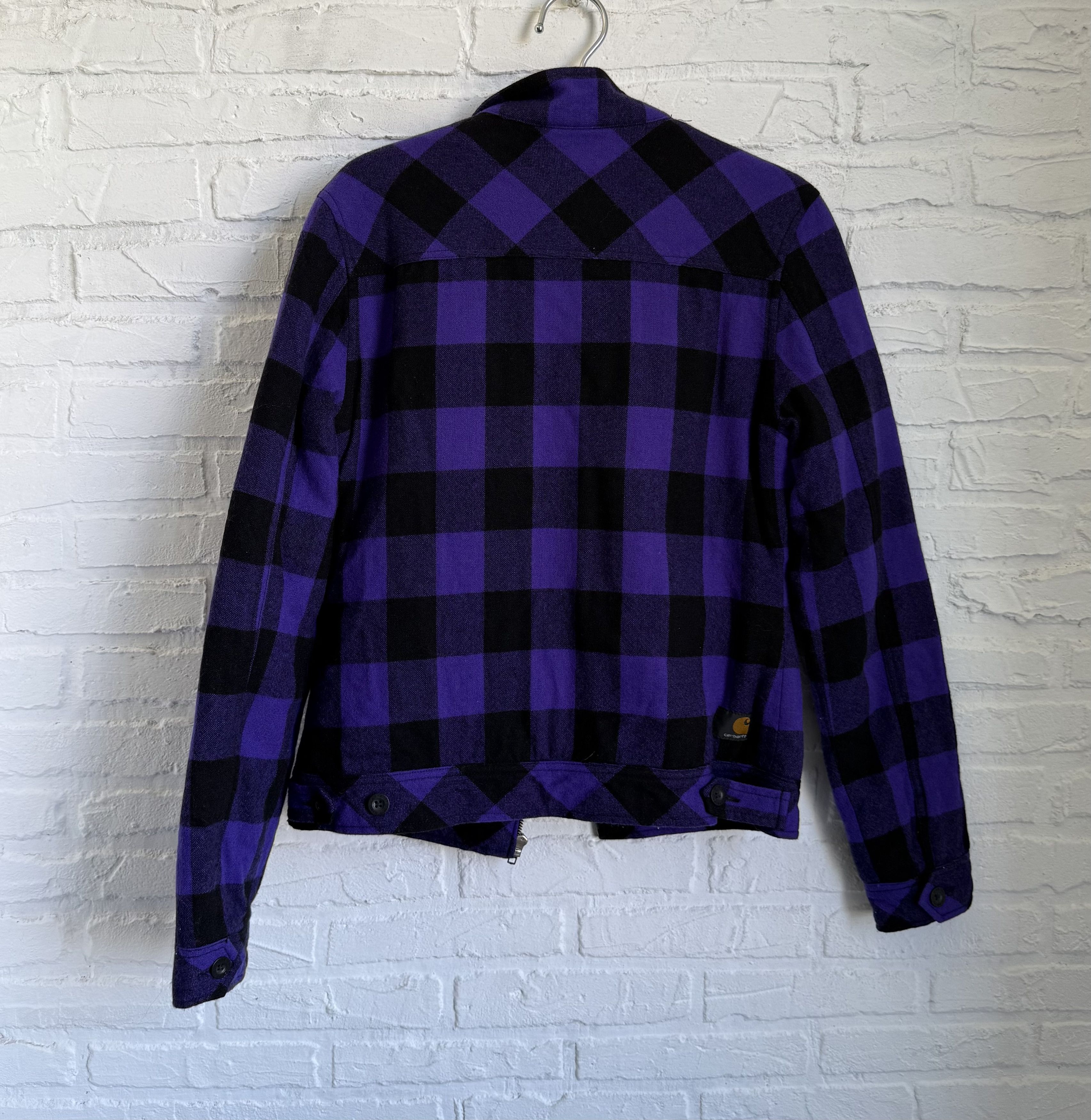 Carhartt Vintage Carhartt Purple Buffalo Plaid Quilted Wool Jacket Size US S / EU 44-46 / 1 - 8 Thumbnail