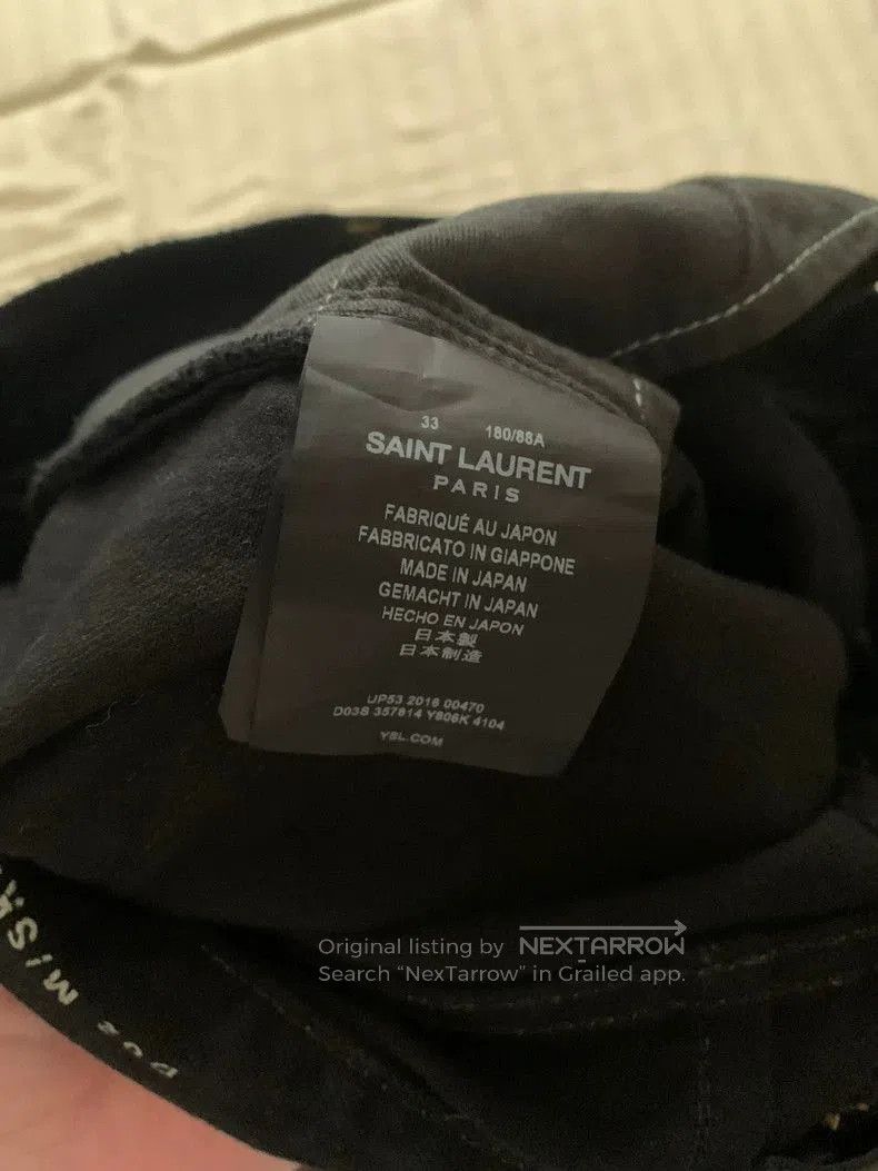 Saint Laurent Paris Saint Laurent Distressed Black Denim Jeans. Size US 33 - 6 Thumbnail