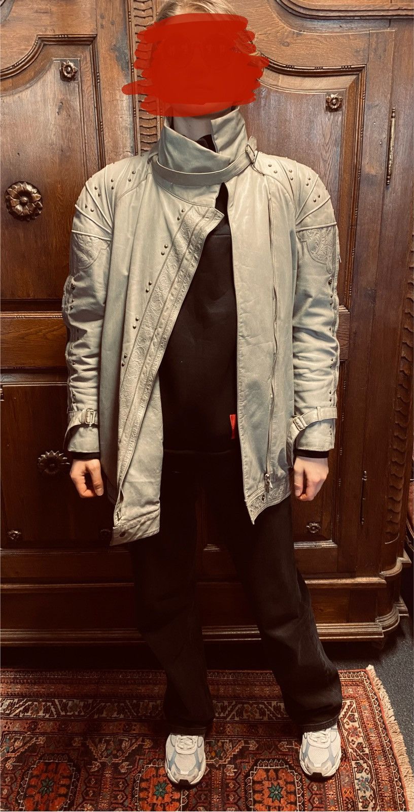 image of Archival Clothing x Just Cavalli Roberto Cavalli Haute Couture Coat in Grey, Men's (Size Medium)
