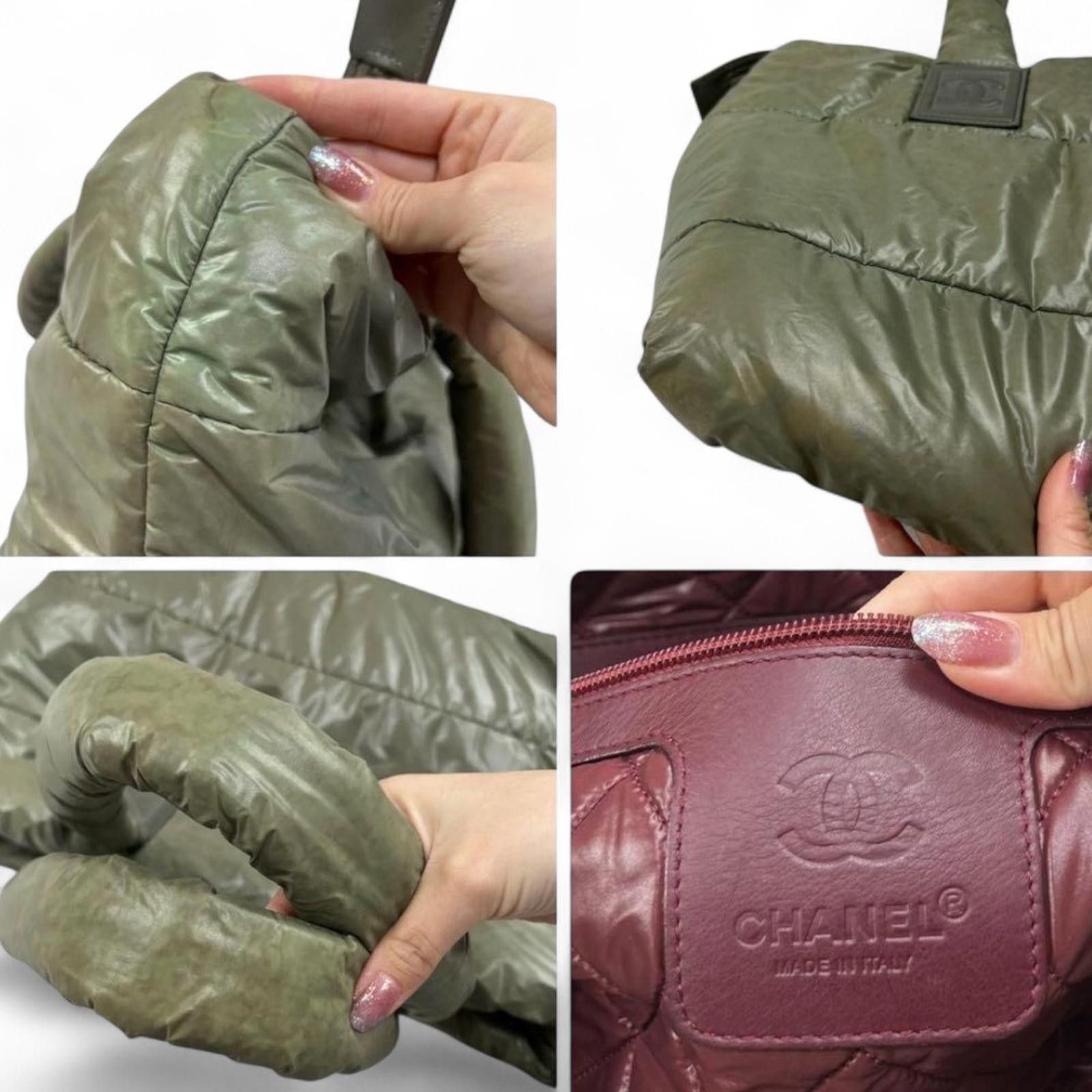 Chanel Chanel - Olive Green Puffer Tote Handbag Size ONE SIZE - 3 Thumbnail