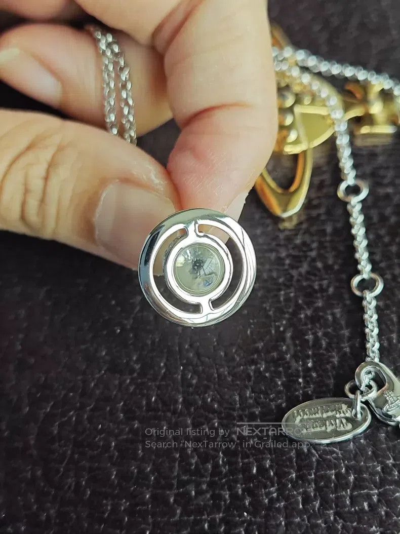 Vivienne Westwood vivienne westwood Silver Small Orb Necklace with Engraving Size ONE SIZE - 3 Thumbnail