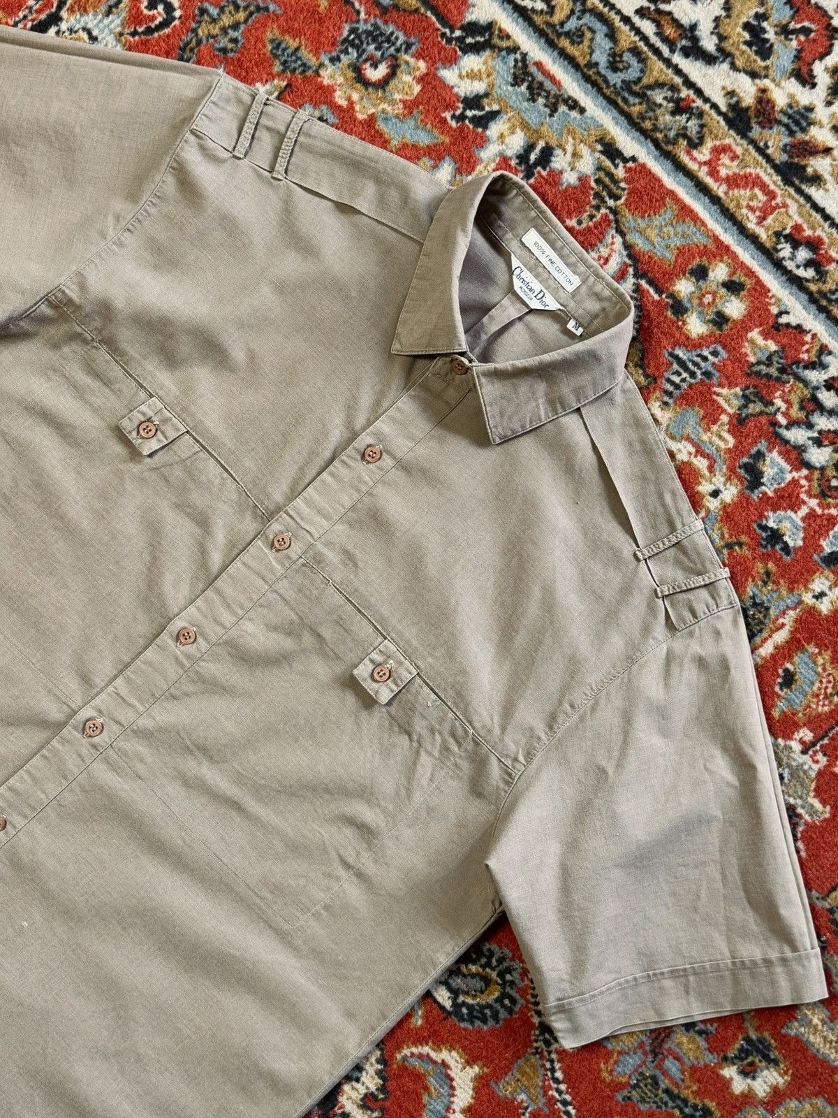 Christian Dior Monsieur Christian Dior Safari Military Short Sleeve Shirt Size US M / EU 48-50 / 2 - 1 Thumbnail