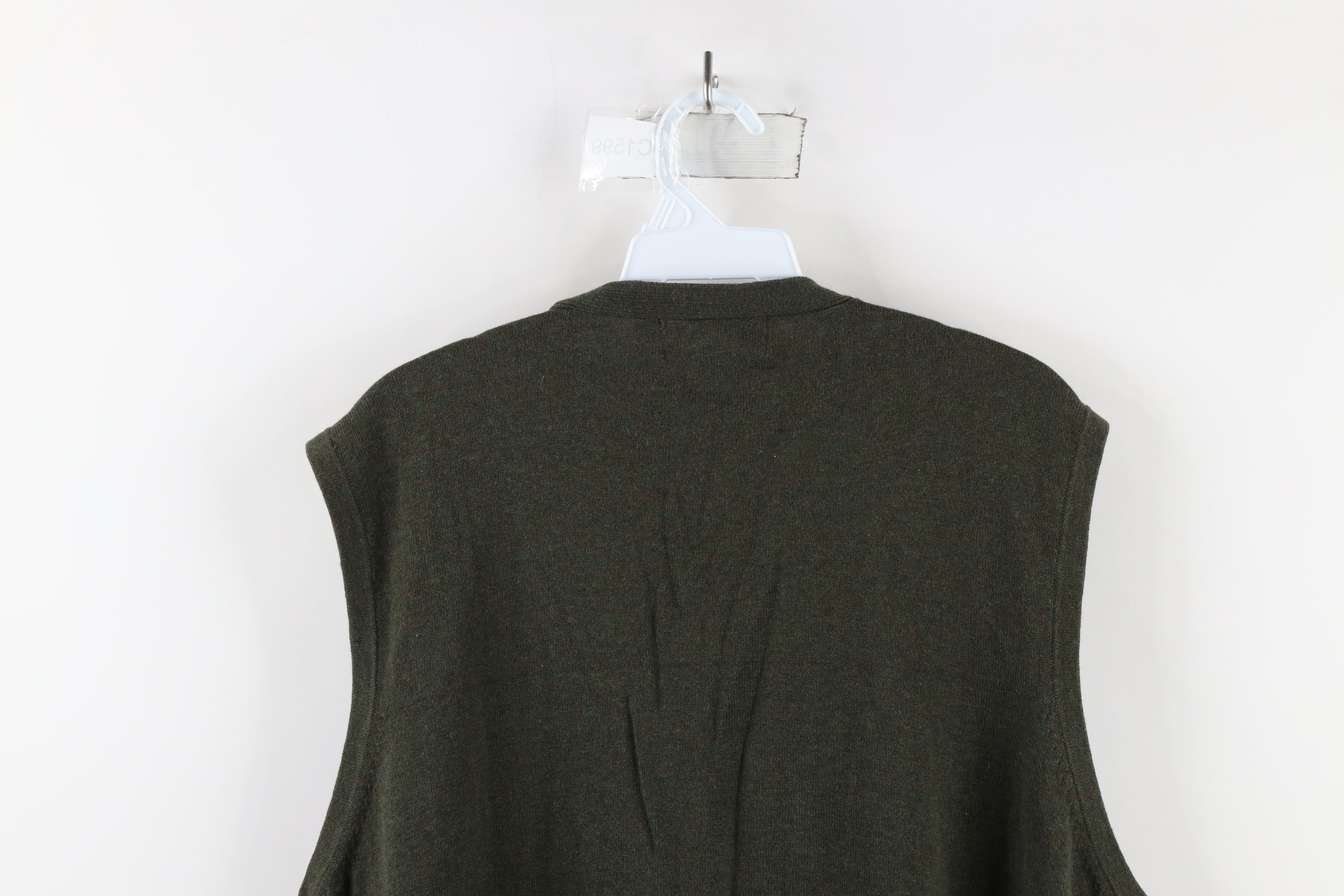 Vintage Vintage 90s Streetwear Cable Knit Cardigan Sweater Vest Size US L / EU 52-54 / 3 - 6 Thumbnail