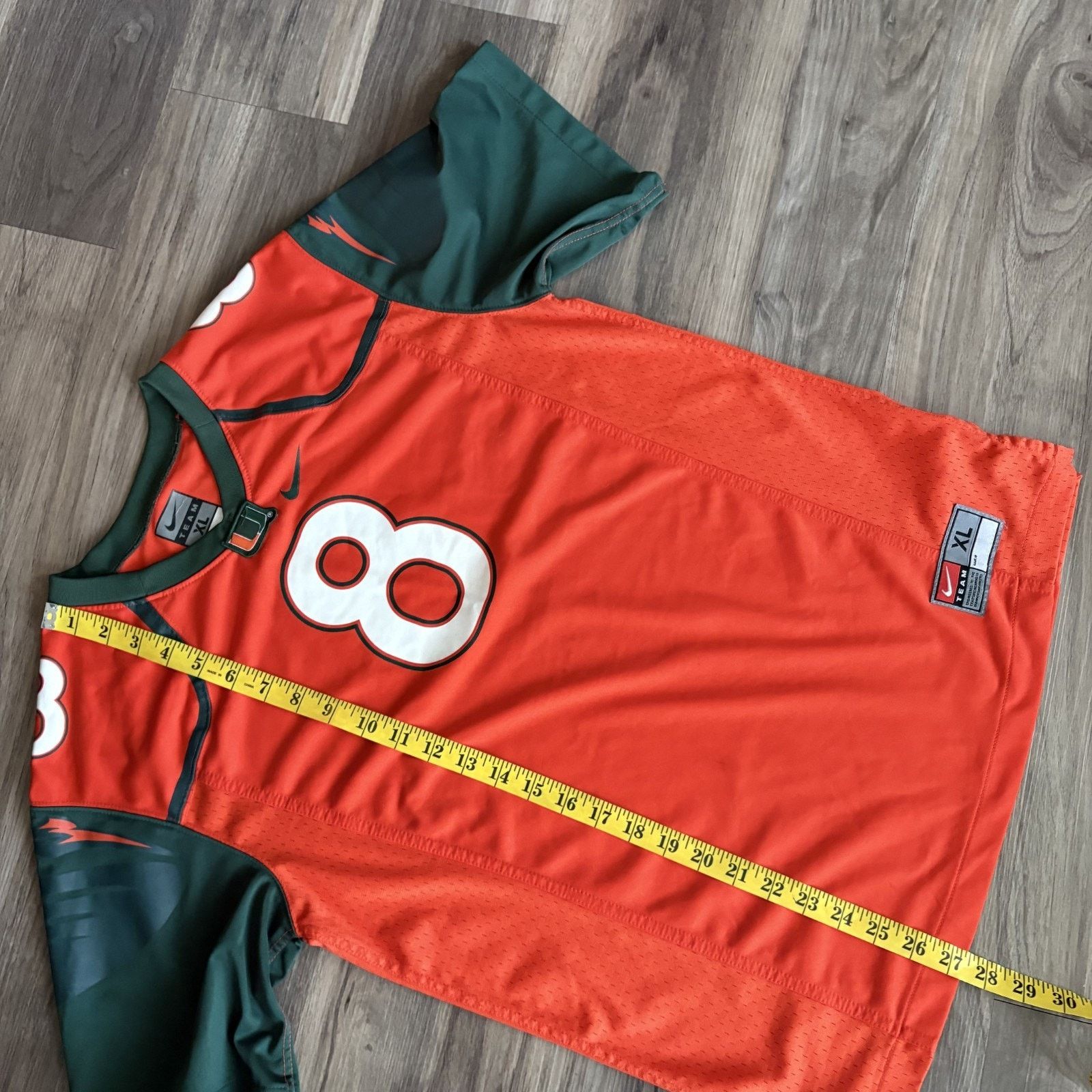 Nike Authentic 2014 Nike Miami Hurricanes Jersey Size M Size US M / EU 48-50 / 2 - 7 Thumbnail