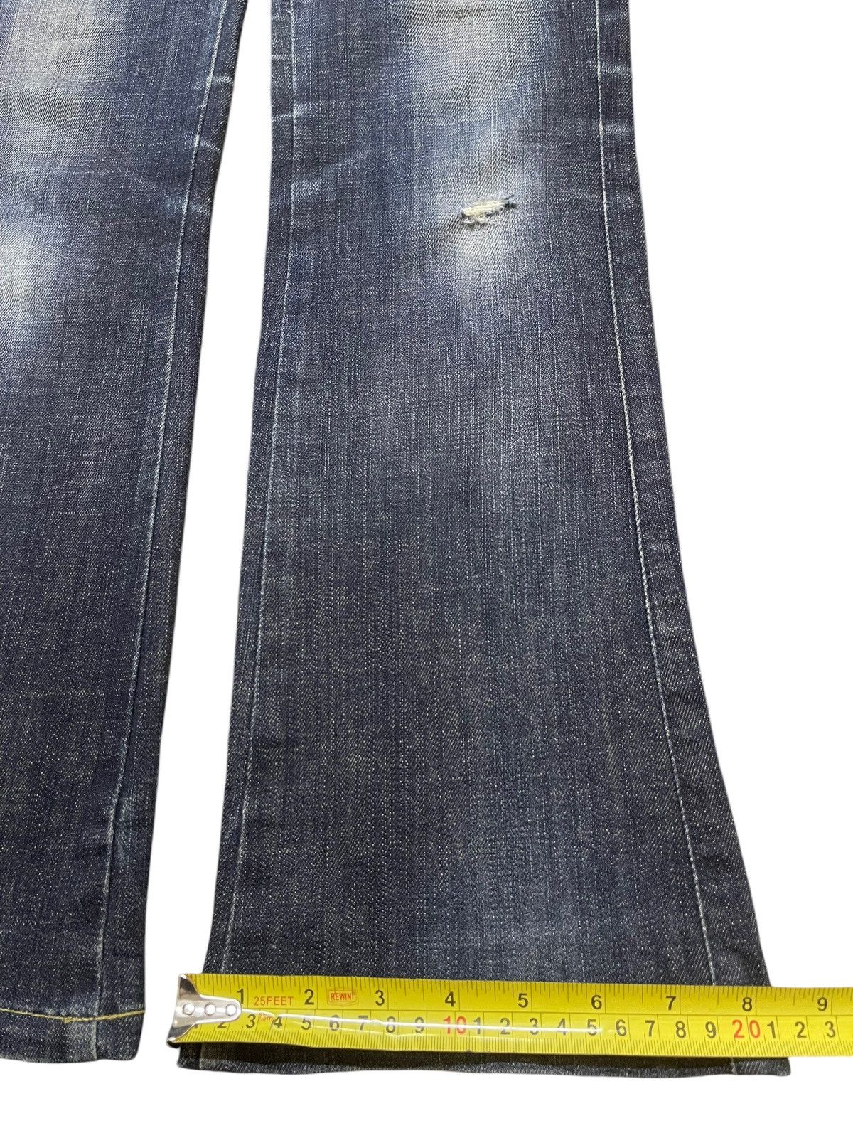 Hysteric Glamour Vintage Japanese Brand Blue Faded Wash Style Bootcut Jeans Size US 30 / EU 46 - 14 Thumbnail