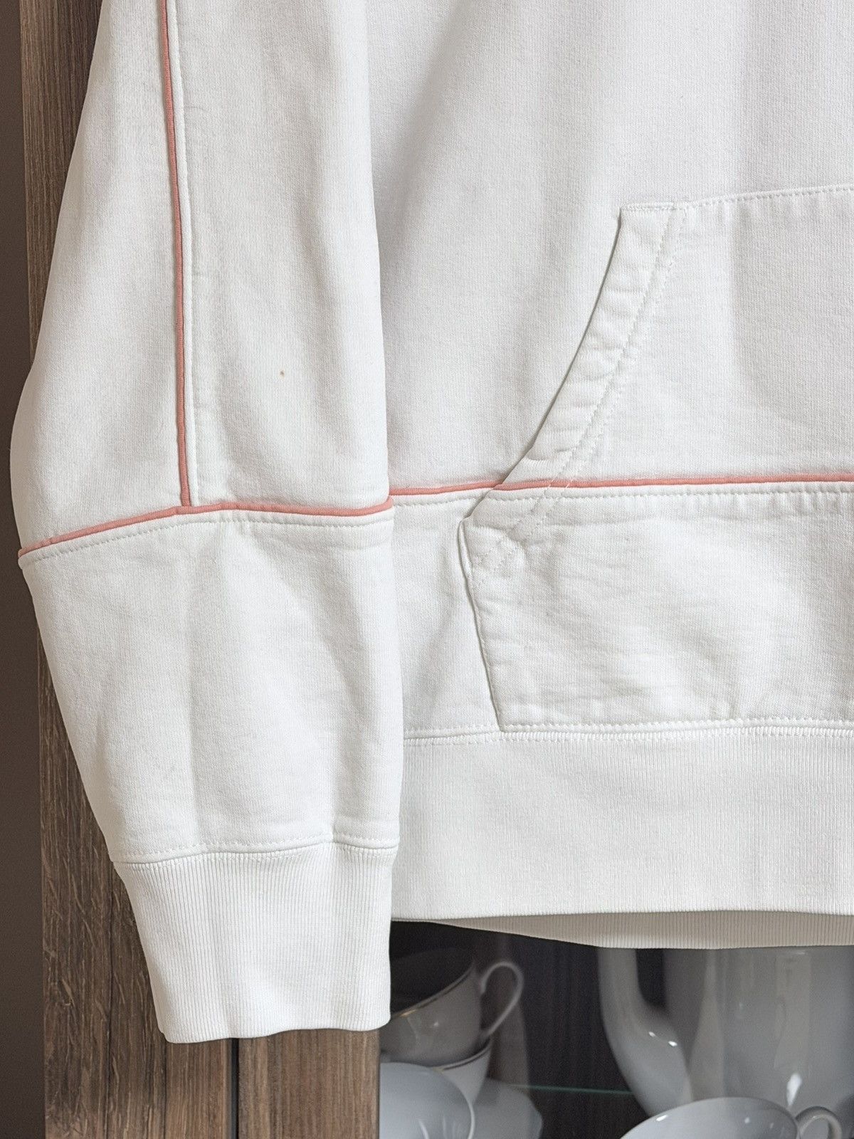 Supreme Supreme Piping Script Logo Hoodie Off White Pink M Size US M / EU 48-50 / 2 - 7 Thumbnail