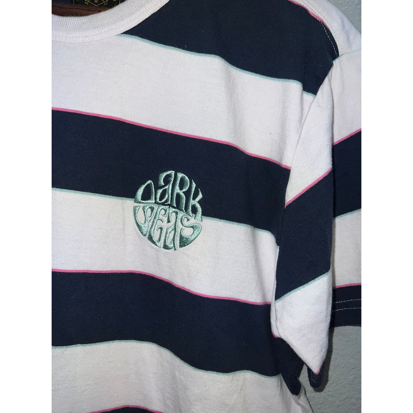Dark Seas Division Dark Seas Striped Shirt Division Pink Blue Green Tee Medium Size US M / EU 48-50 / 2 - 3 Thumbnail