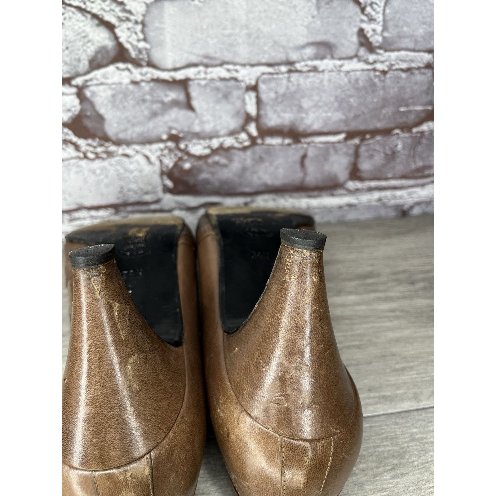 Barena Venezia Donna Laura Venezia Brown Leather Lizard Embossed Cap Toe Dr Size US 9 / IT 39 - 23 Thumbnail