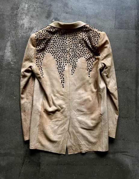 Number (N)ine Number (N)ine 2006SS Runway Studded Lambskin Leather Jacket Size US L / EU 52-54 / 3 - 2 Thumbnail