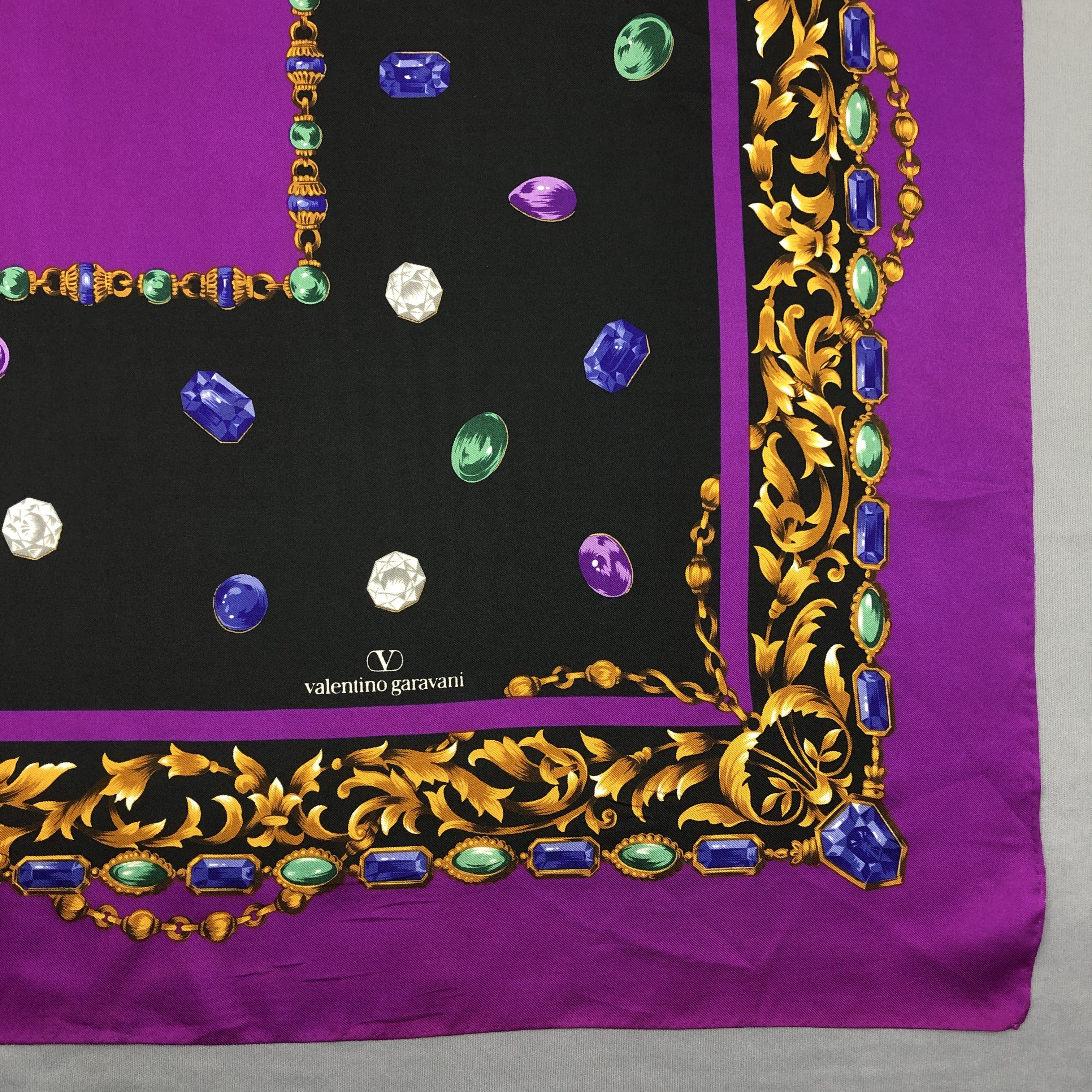 Valentino × Vintage Vintage Valentino Garavani SILK Scarf Stole Wraps Scarves Size ONE SIZE - 8 Thumbnail