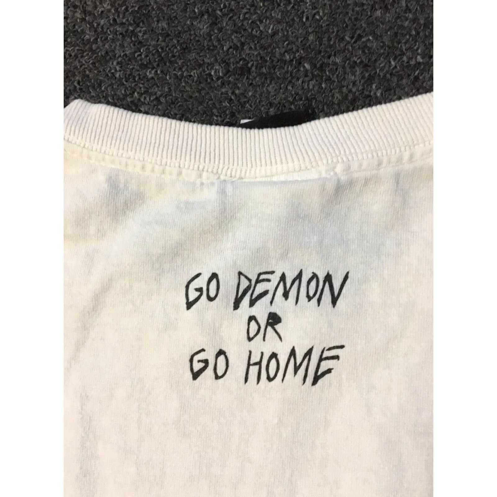 Spitfire VINTAGE Thrasher Neck Face Go Demon Faded Shirt S White Skateboarding 90s Grunge Punk Rock Hip Hop Mens T-Shirt Size US S / EU 44-46 / 1 - 4 Thumbnail