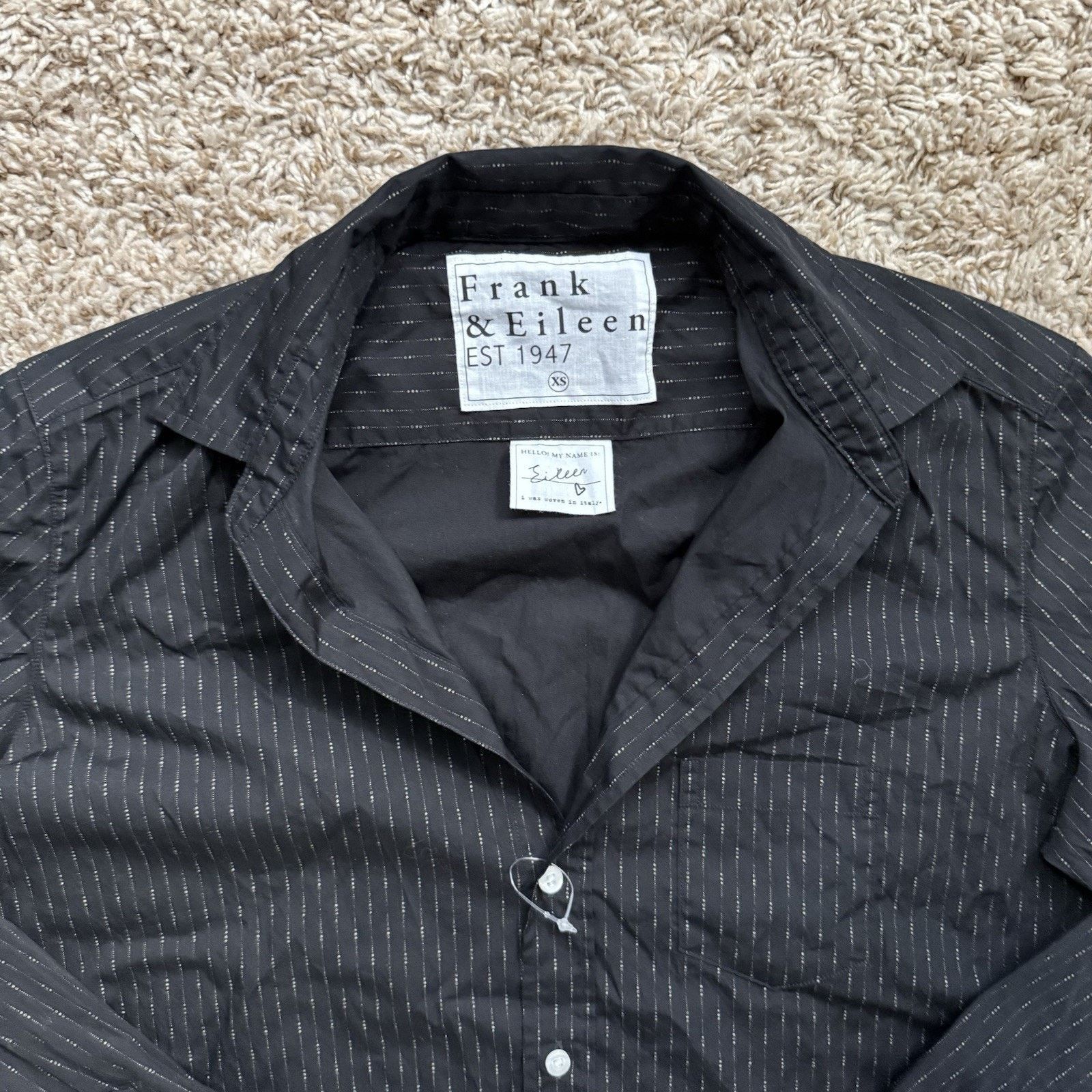 Frank & Eileen Frank & Eileen Button Up Shirt Black With Gold Multi Dot Size XS / US 0-2 / IT 36-38 - 2 Thumbnail