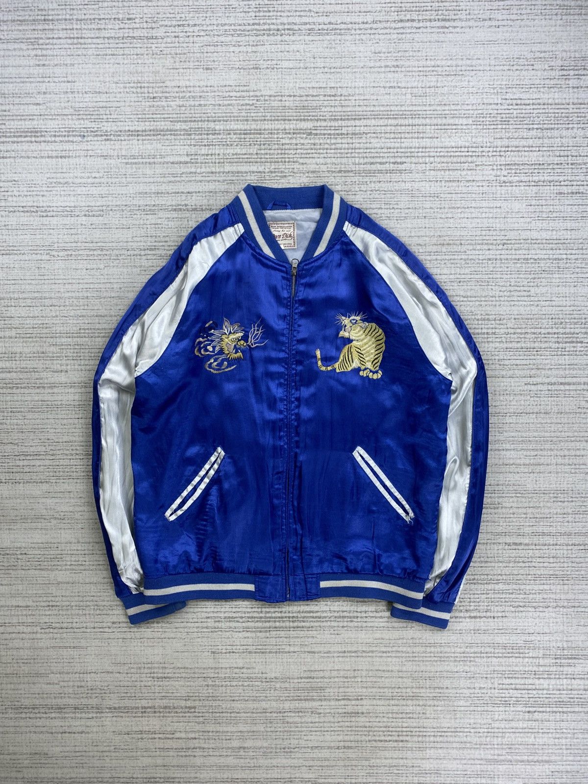 Japanese Brand × Vintage Vtg Open Dich Japan Dragon X Tiger Embroidery Sukajan Jacket Size US M / EU 48-50 / 2 - 2 Thumbnail