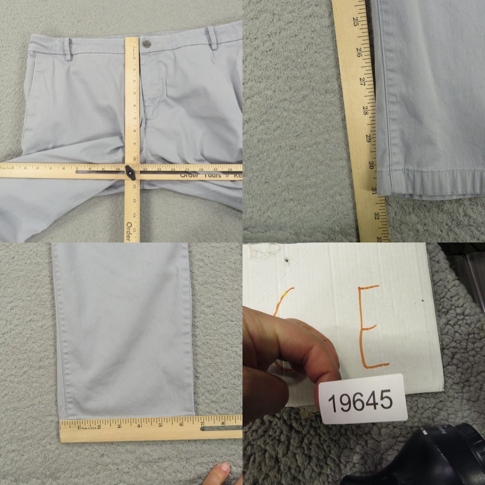 Big Dogs Birddogs Pants Men 38x32 Light Grey Chino Slim/Regular Stretch 5-Pocket Logo Easy Care Casual Fit 32 Inseam Mens Size US 38 / EU 54 - 8 Thumbnail