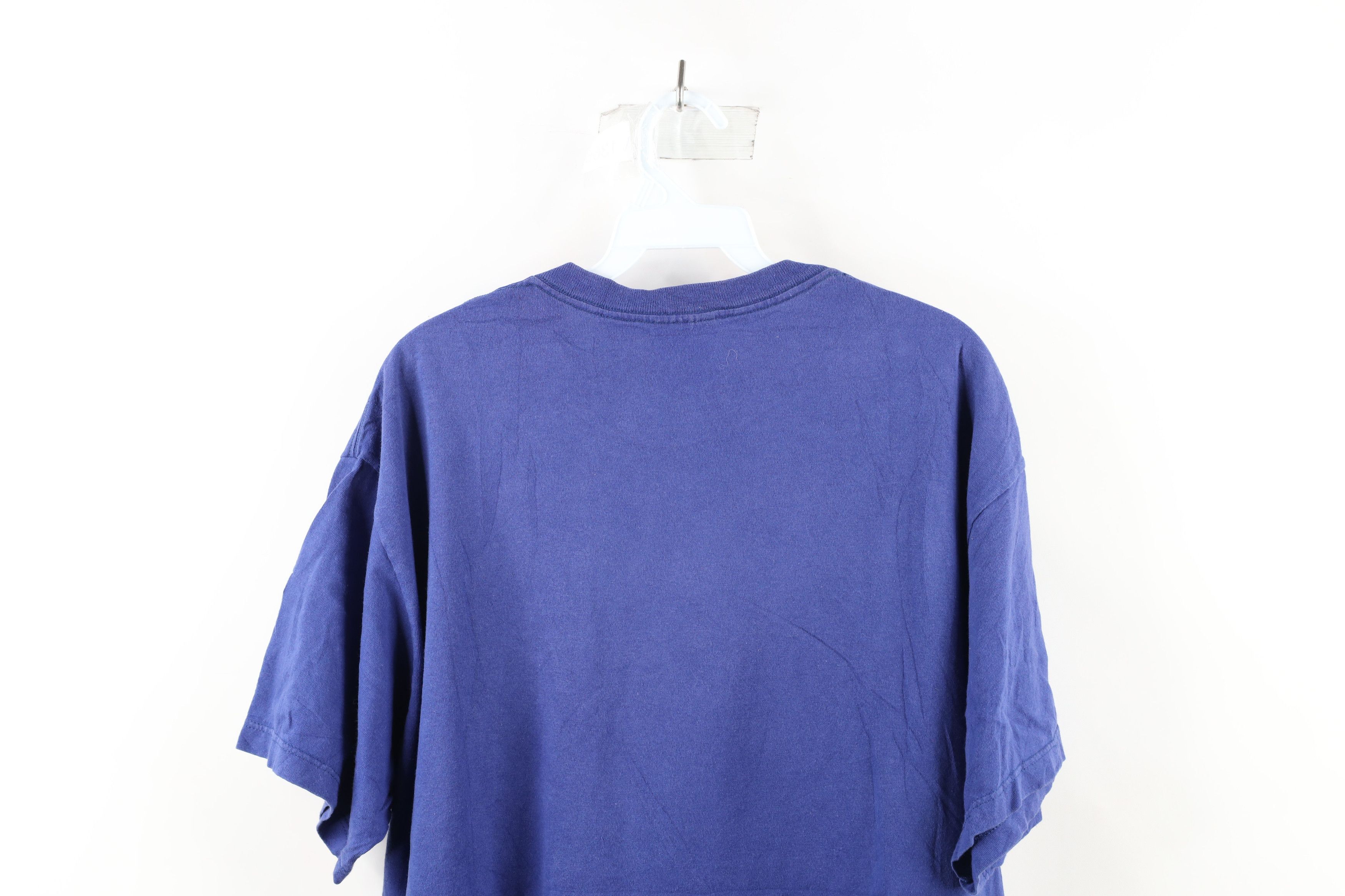 Nike Vintage 90s Nike Travis Scott Mini Swoosh T-Shirt Blue USA Size US L / EU 52-54 / 3 - 8 Thumbnail