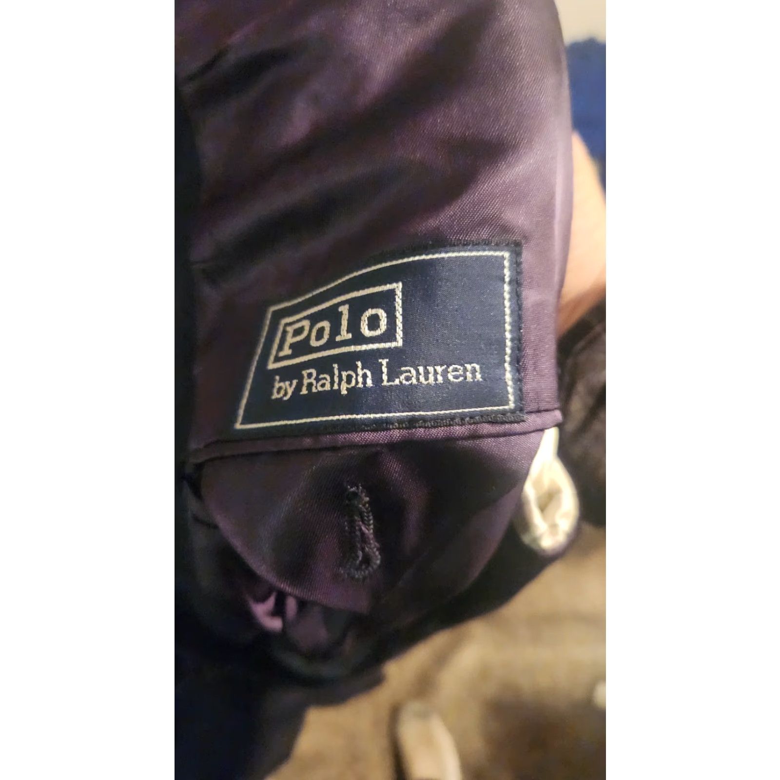 Polo Ralph Lauren VINTAGE Polo Ralph Lauren Blazer 44L Men Camel Hair Black USA Made Two-Button Jacket Coat Regular Fit Size US XXL / EU 58 / 5 - 2 Thumbnail
