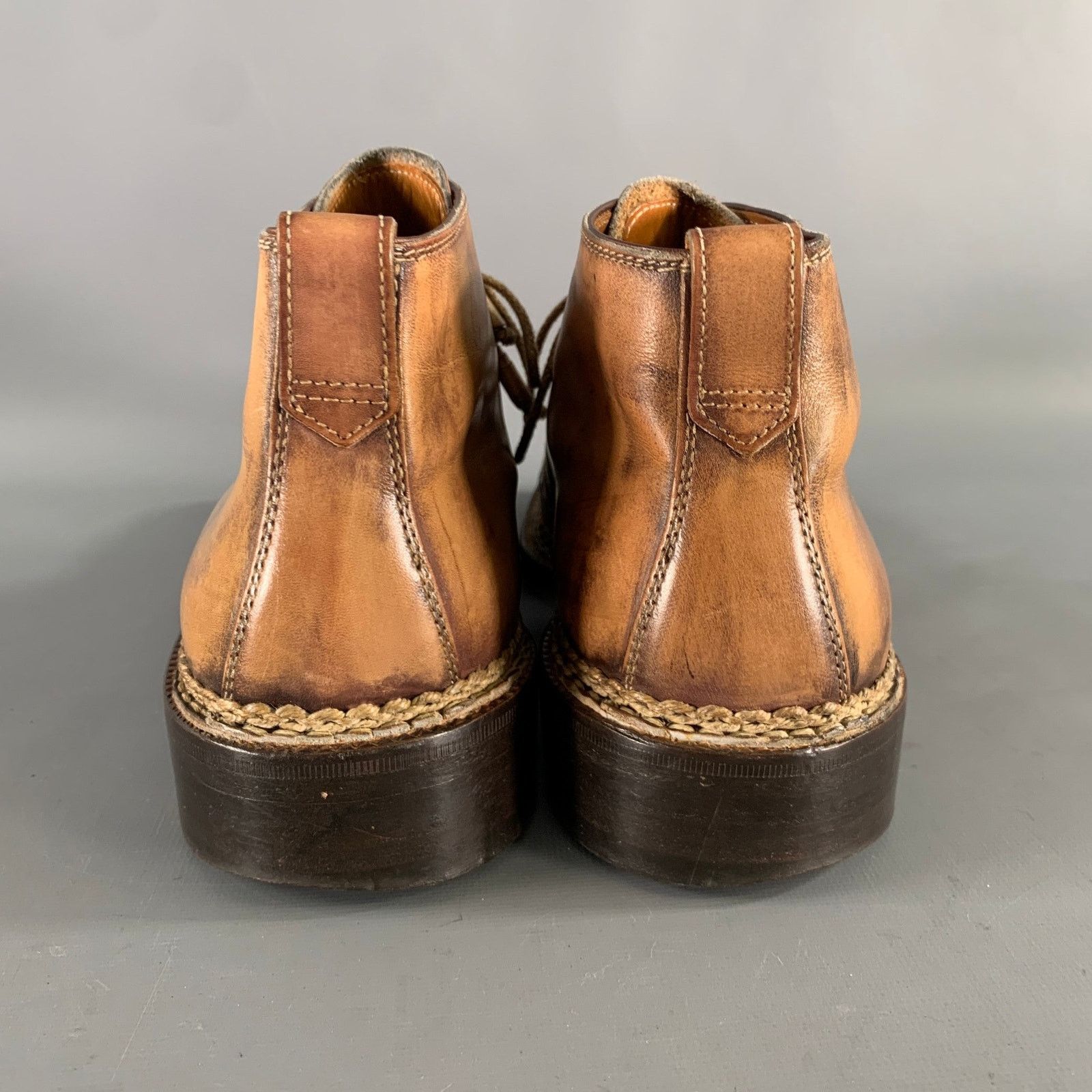 Bettanin & Venturi BETTANIN & VENTURI Size 8 Tan Brown Leather Spectator Boots Size US 8 / EU 41 - 3 Thumbnail