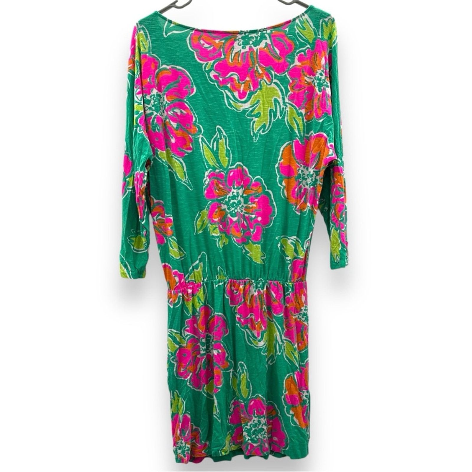 Lilly Pulitzer Lilly Pulitzer Cara Green Orange & Pink Floral Mini Dress Size S / US 4 / IT 40 - 5 Thumbnail