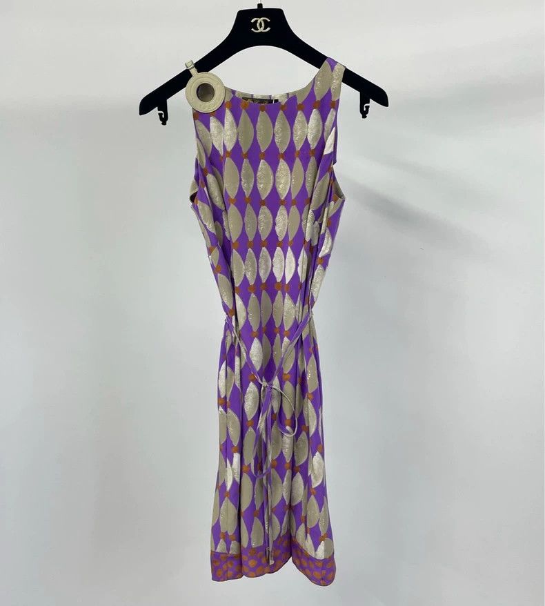 Loro Piana Loro Piana Silk Printed Dress - dmc Size US M / EU 48-50 / 2 - 1 Thumbnail