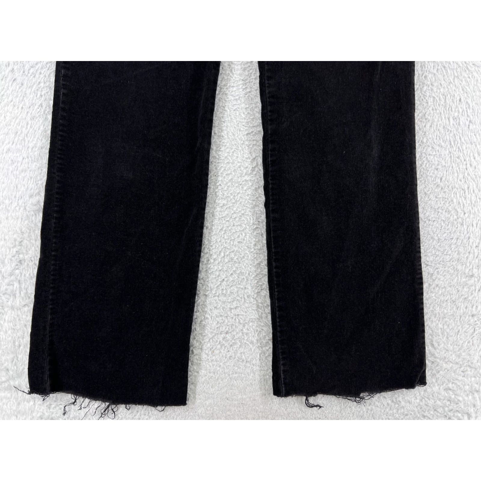Point Zero Point Zero Womens Pants Corduroy Straight Black 9 Cotton Blend Size 30" / US 8 / IT 44 - 2 Thumbnail