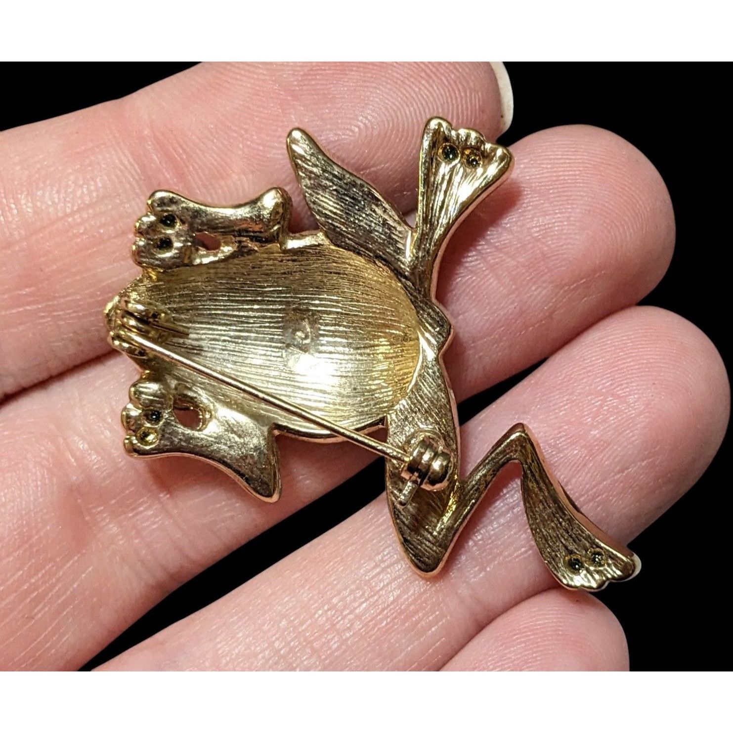Other Vintage Liz Claiborne Rhinestone Enamel Frog Brooch Size ONE SIZE - 3 Thumbnail