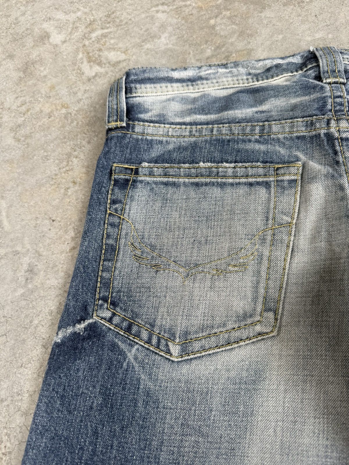 If Six Was Nine Japanese Rodeo Crowns Flared Jeans Distressed Size US 32 / EU 48 - 16 Thumbnail