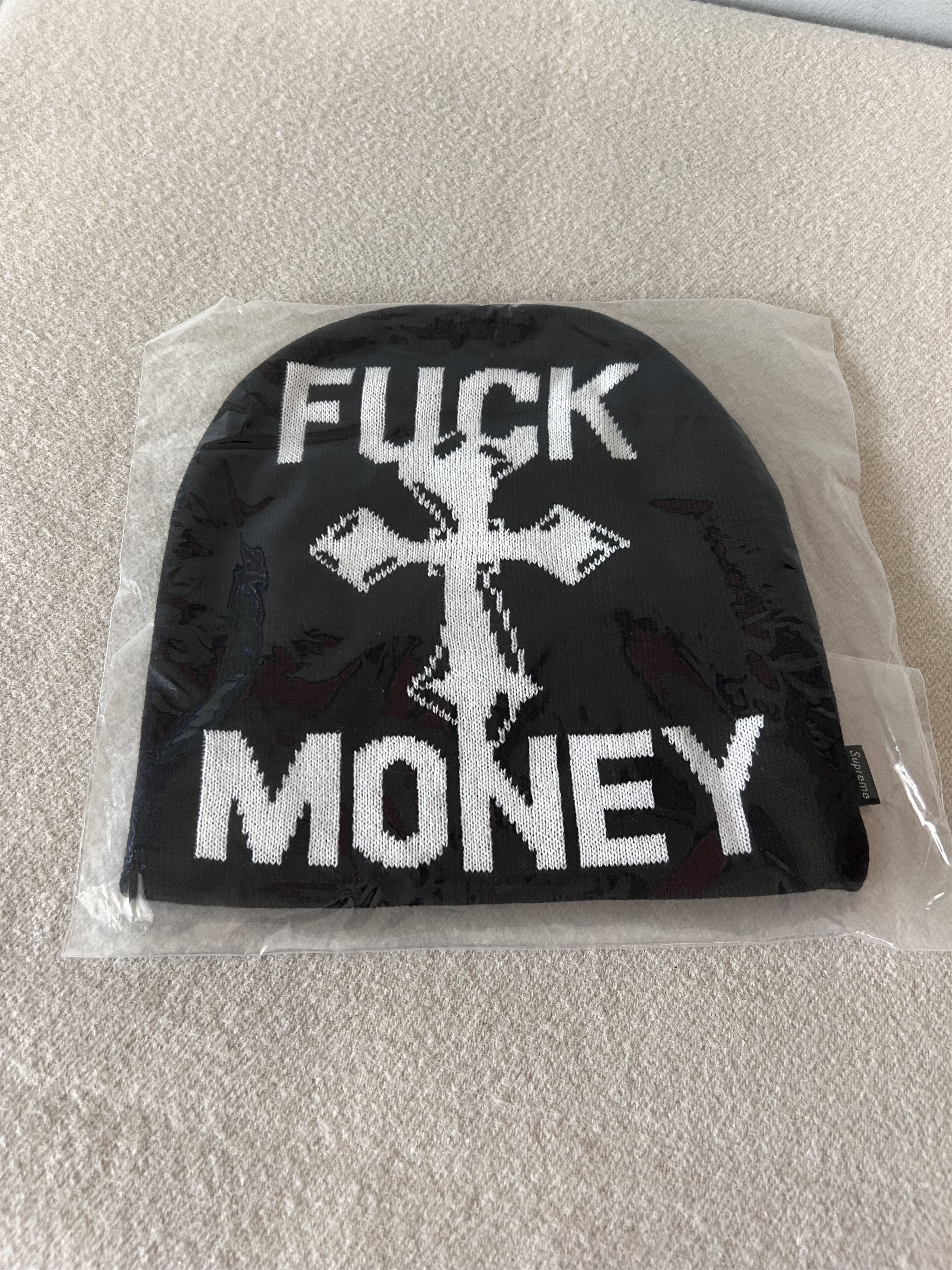 Supreme Fuck Money Beanie Black - FW24 - US