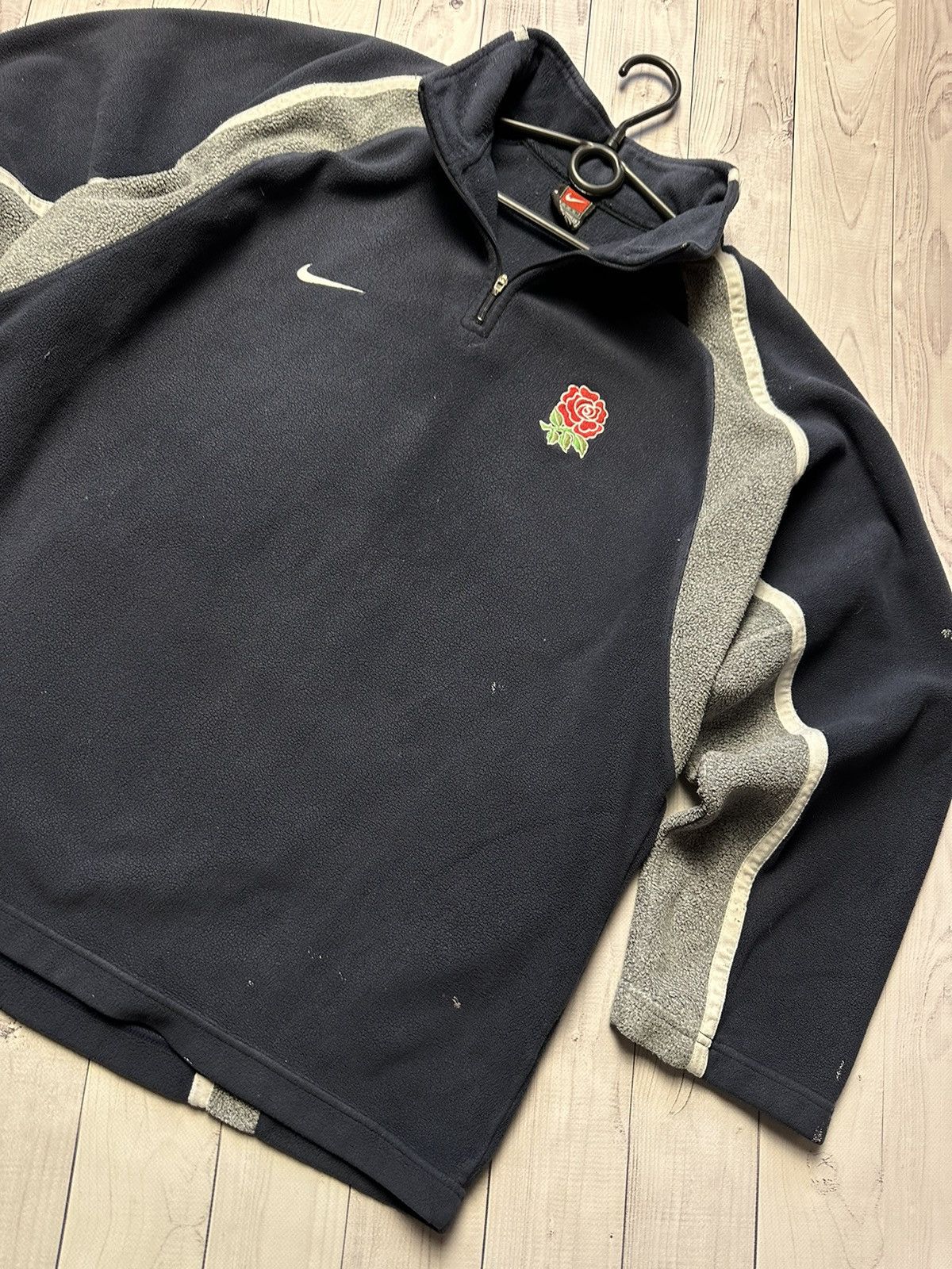 Nike × Vintage Vintage Nike England rugby fleece jacket size M logo Size US M / EU 48-50 / 2 - 4 Thumbnail