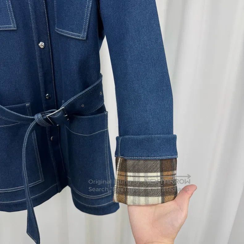 Acne Studios Acne Studios Lined Plaid Denim Jacket Size XS / US 0-2 / IT 36-38 - 4 Thumbnail