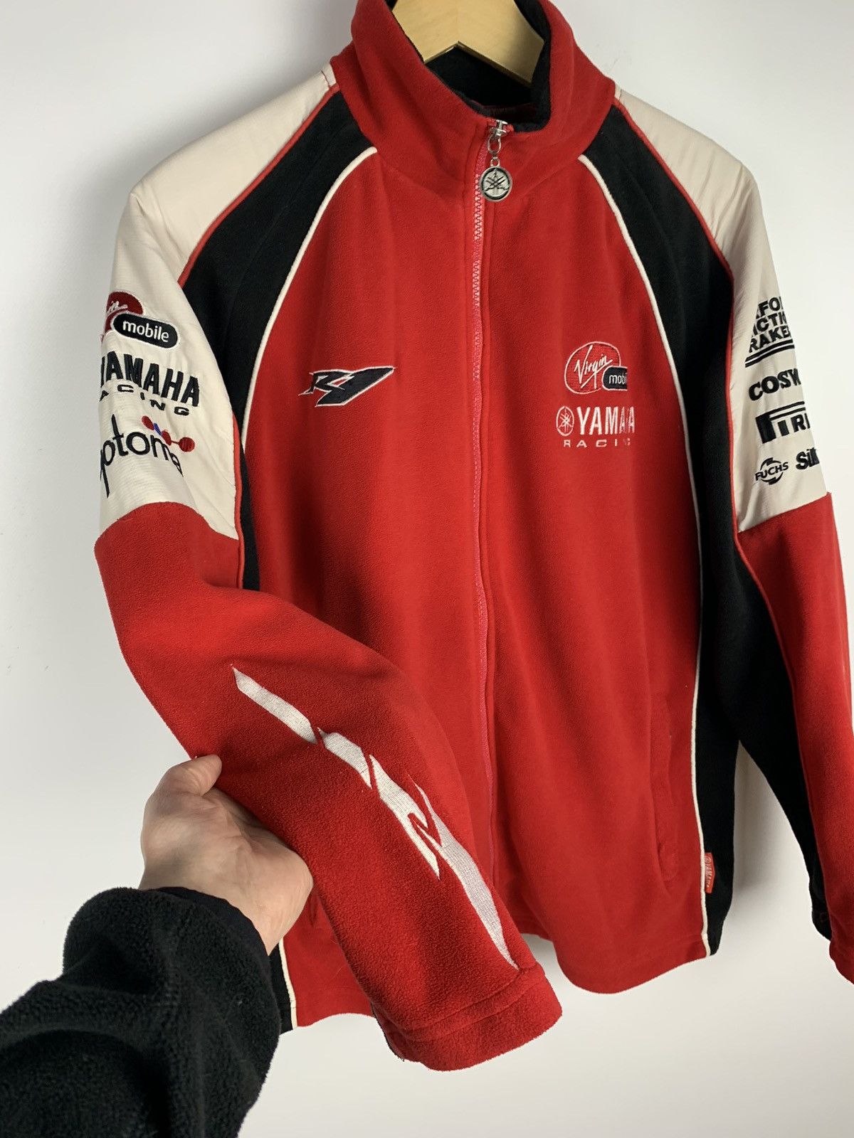 Yamaha Vintage Y2K Yamaha Formula 1 Fleece Racing Jacket Size XS Size US XS / EU 42 / 0 - 7 Thumbnail
