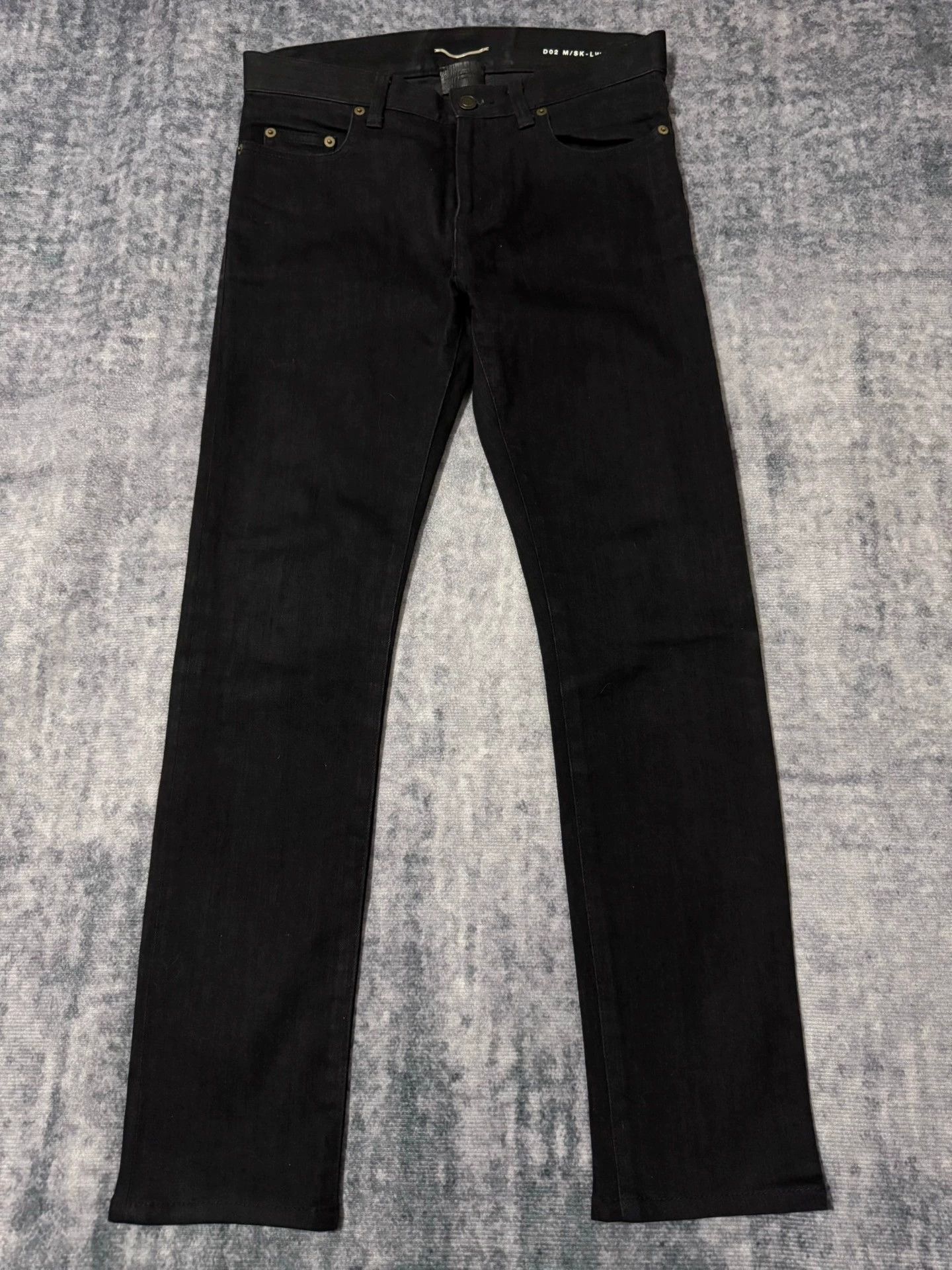 Saint Laurent Paris Saint Laurent SLP16FW Stretch Skinny Black Basic Jeans Size US 29 - 1 Thumbnail