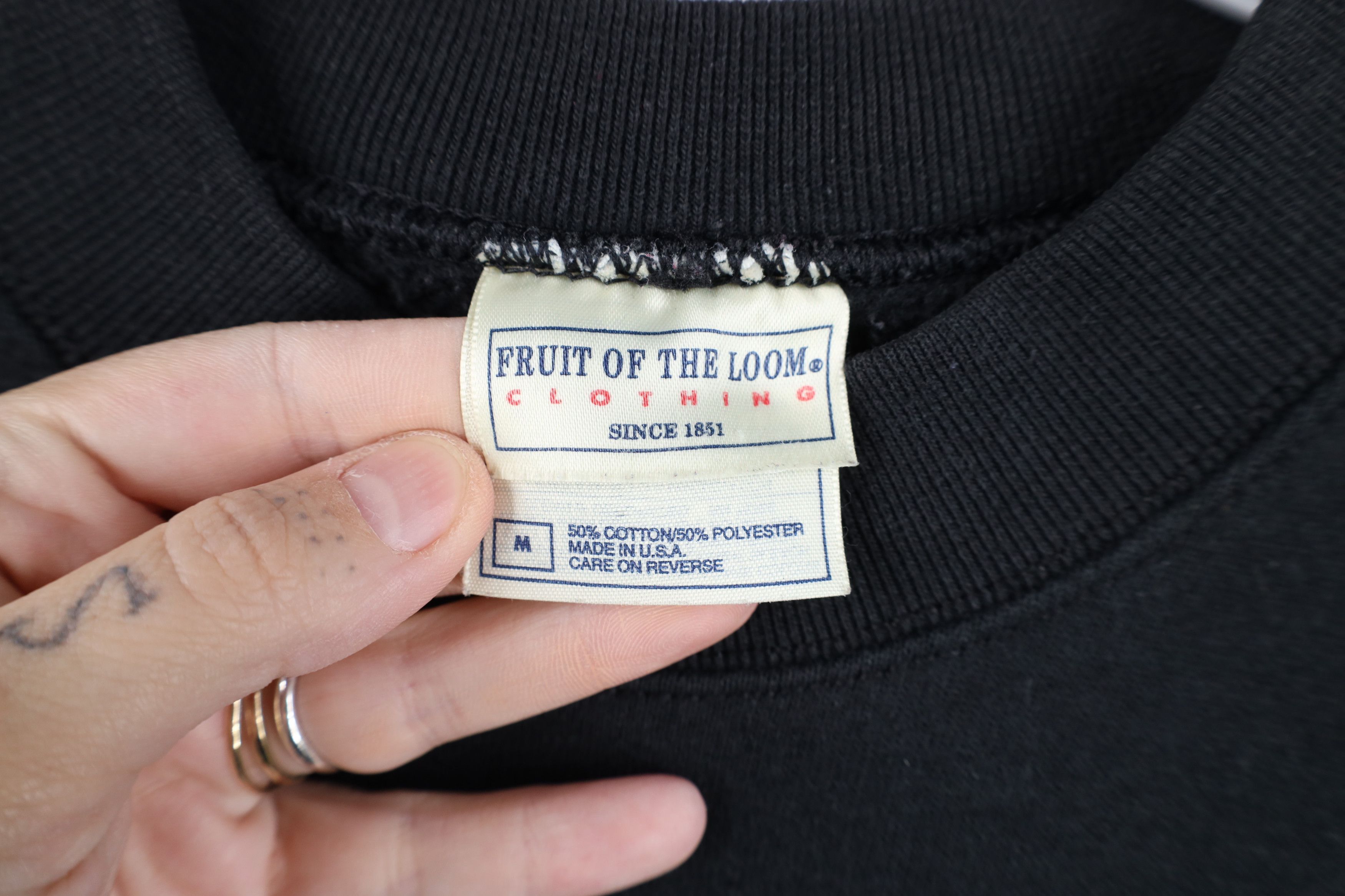 Vintage Vintage 90s Streetwear Blank Crewneck Sweatshirt Black Size M / US 6-8 / IT 42-44 - 5 Thumbnail