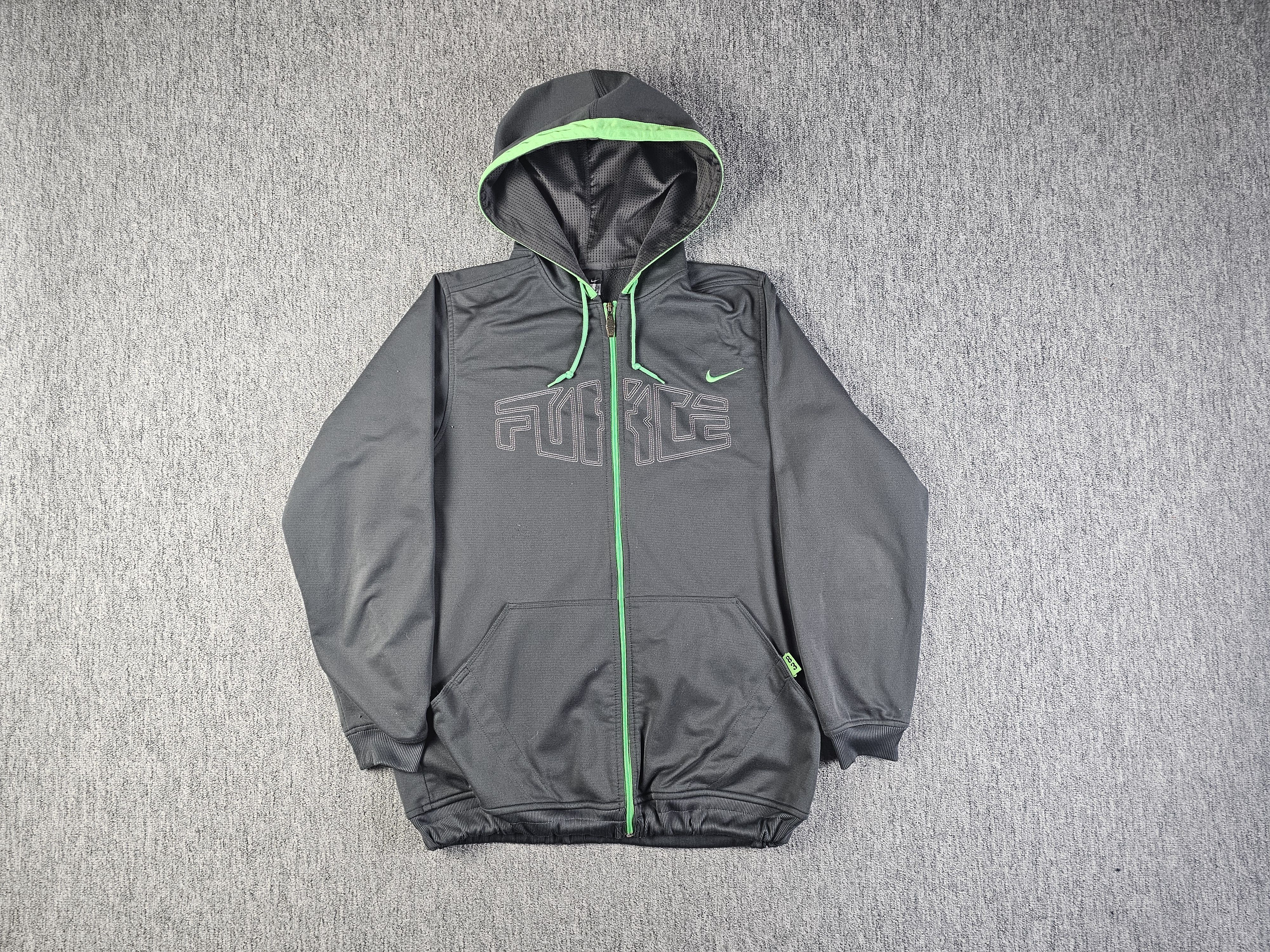 Nike Nike Force 83 Full Zip Basketball Hoodie Gray Green Size M Size US M / EU 48-50 / 2 - 5 Thumbnail