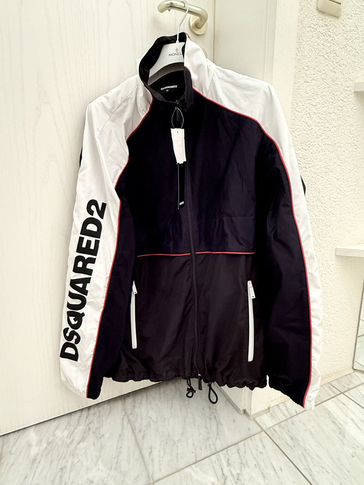 Dsquared2 Dsquared2 Logo Jacket Windbreaker Black 50 L RRP 699€ Size US M / EU 48-50 / 2 - 1 Thumbnail