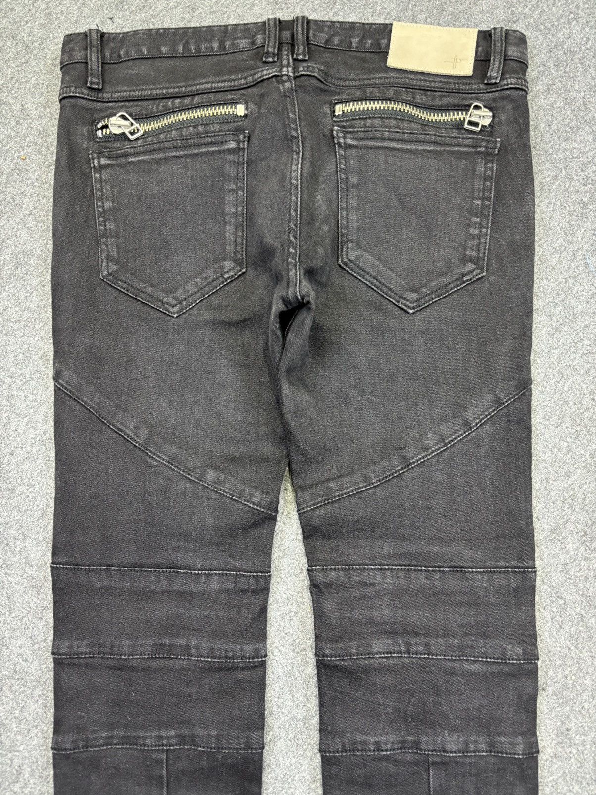 NO ID 💥Biker Denim💥No ID Biker Style Zipper Skinny Denim K28 Size US 33 - 8 Thumbnail