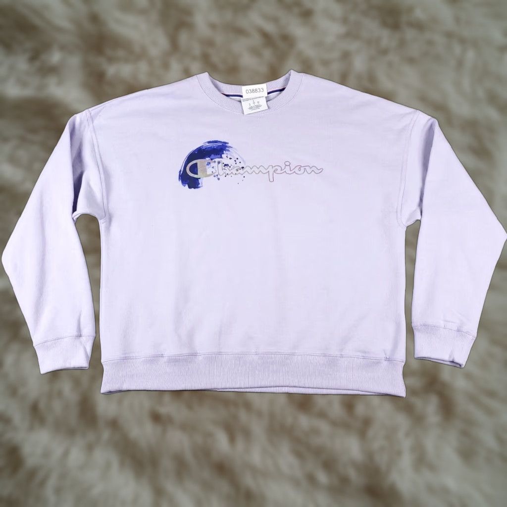Champion Champion Sweater Womens Large Purple Reverse Weave Pullover Sweatshirt Ladies * Size L / US 10 / IT 46 - 1 Thumbnail