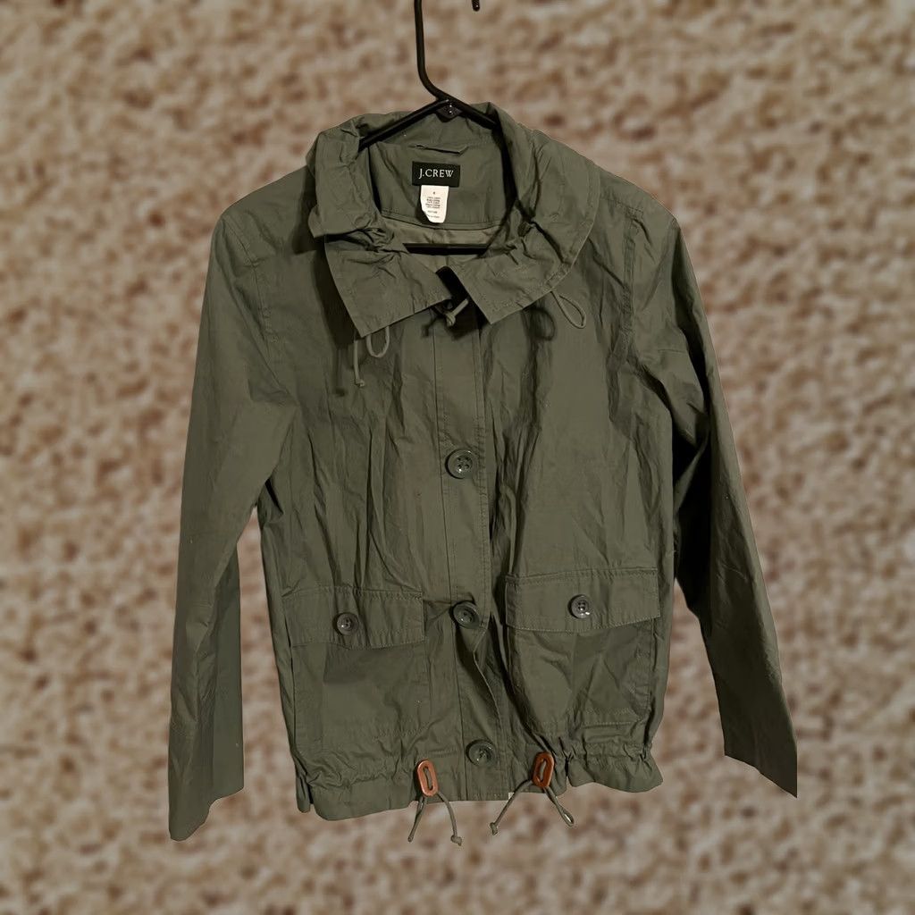 J.Crew J.CREW Women's Jacket Green Snap Button Military Field Utility 0 Size XS / US 0-2 / IT 36-38 - 1 Thumbnail
