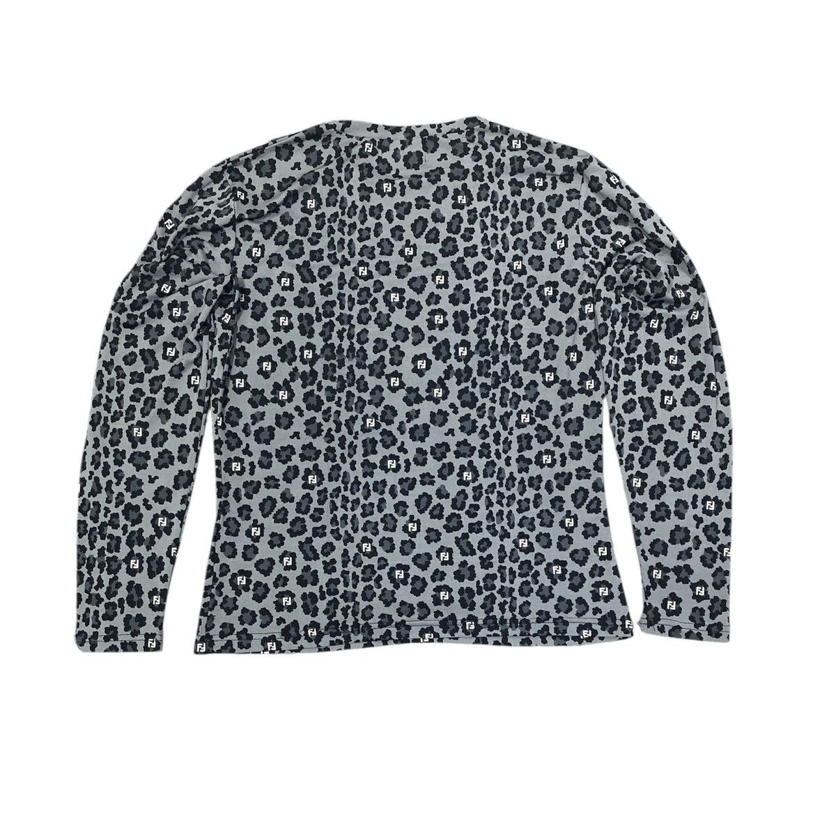 Fendi Vintage Fendi monogram leopard design long sleeves Size M / US 6-8 / IT 42-44 - 4 Thumbnail