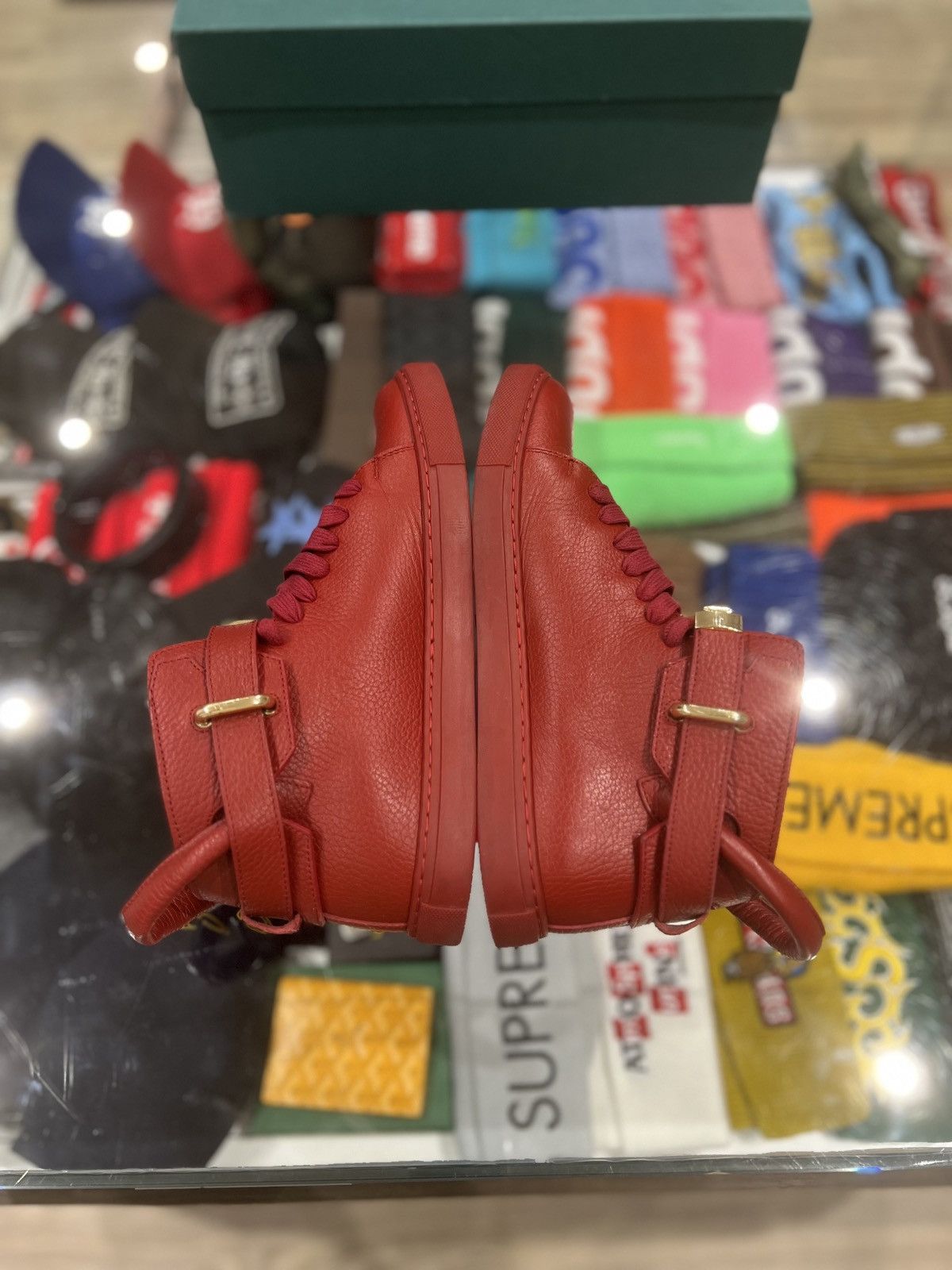 Buscemi Buscemi 100MM High Top Sneaker Red Size US 7 / EU 40 - 5 Thumbnail