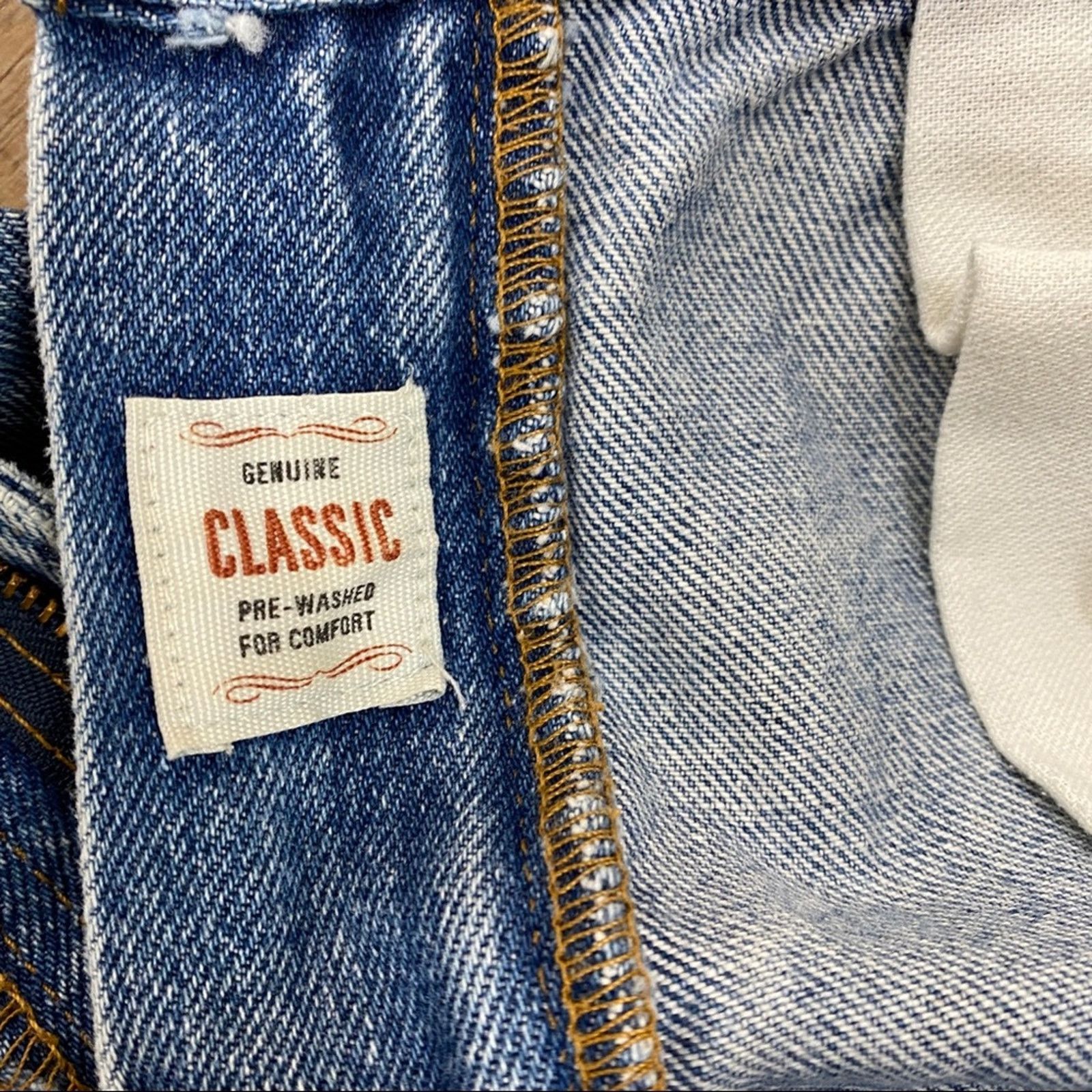 Eddie Bauer × Vintage Eddie Bauer Jeans Classic Vintage Straight Leg Cotton Denim Size US 34 / EU 50 - 6 Thumbnail
