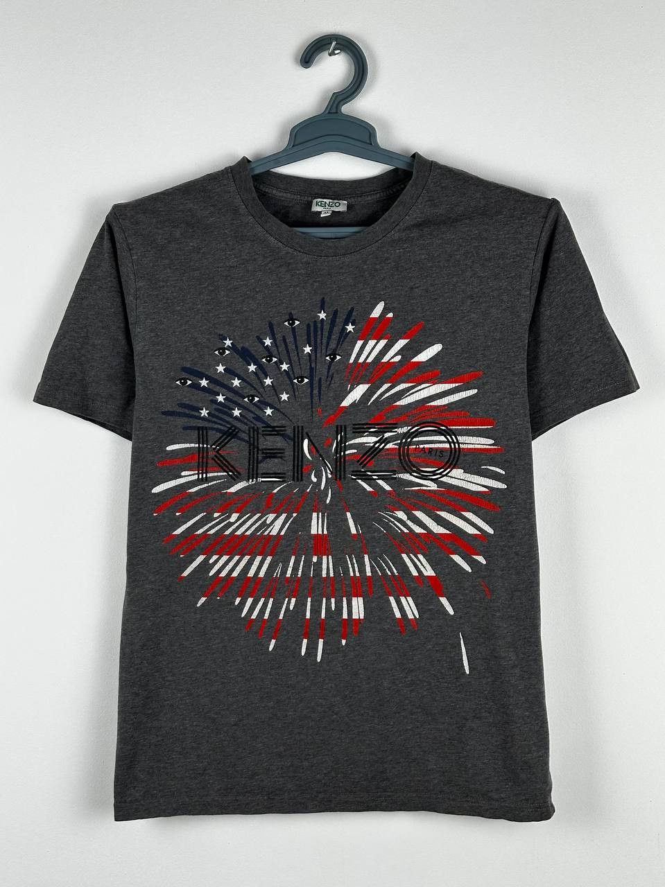 Kenzo × Vintage Kenzo Grey USA Eye T Shirt Size US M / EU 48-50 / 2 - 1 Thumbnail