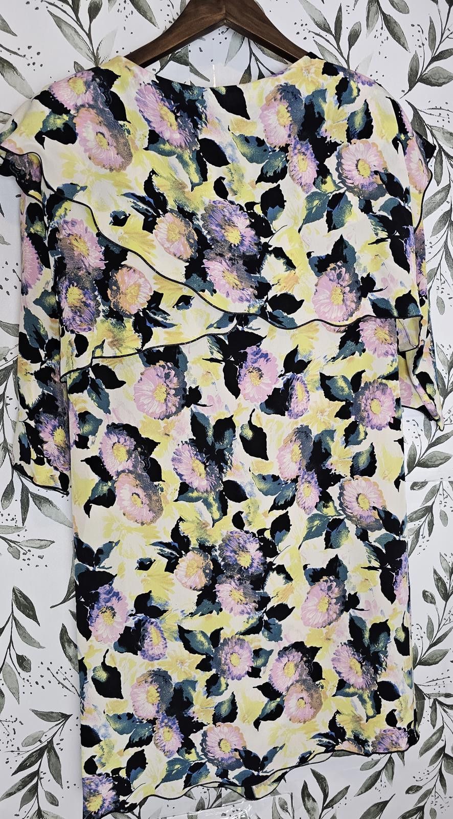 Bergdorf Goodman Bergdorf Goodman Dress Yellow Womens Size P Short Floral Size S / US 4 / IT 40 - 8 Thumbnail