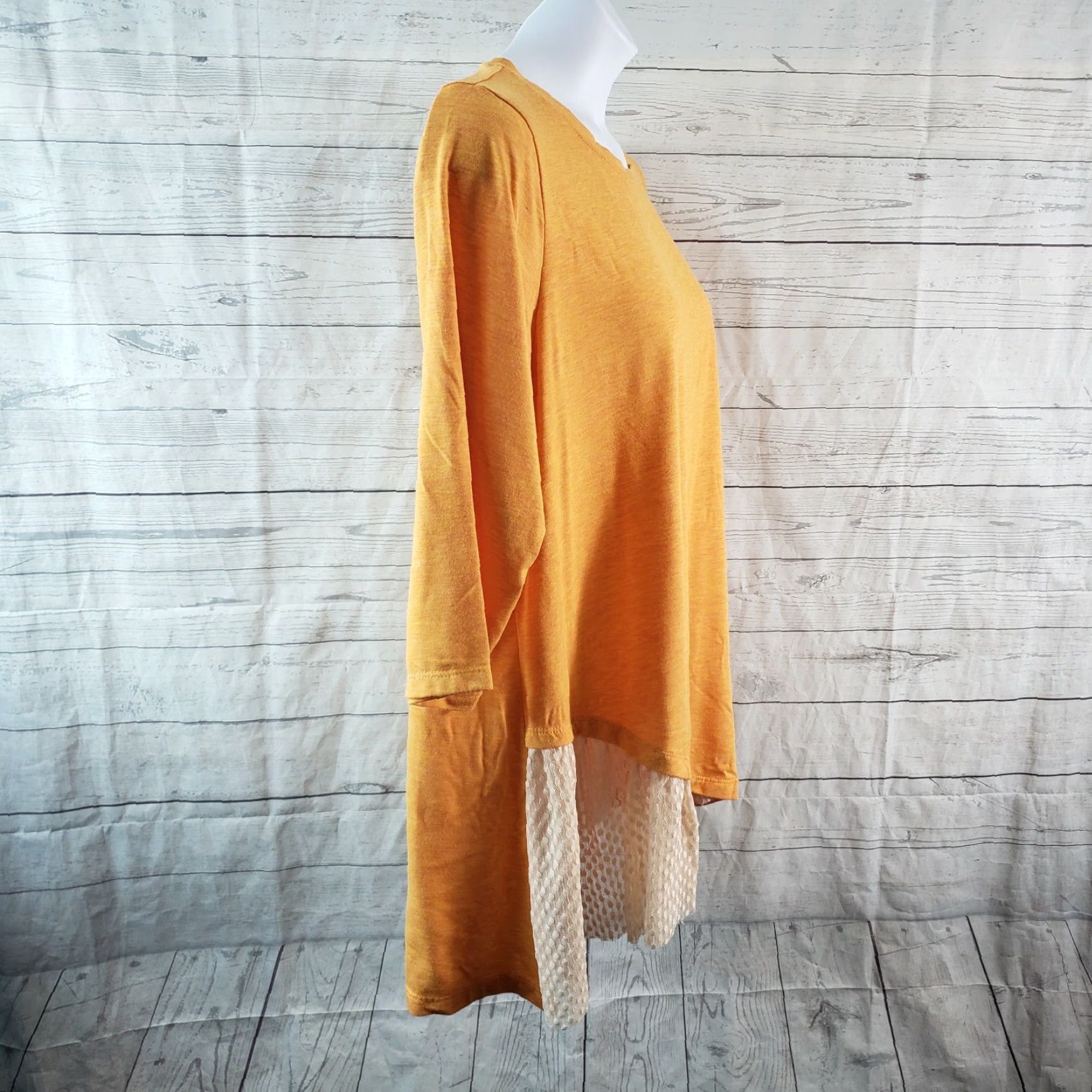 Vintage LOGO by Lori Goldstein Womens Top 2X Orange 3/4 Sleeve Pullover Blouse Shirt Women Size XXL / US 16-18 / IT 52-54 - 3 Thumbnail