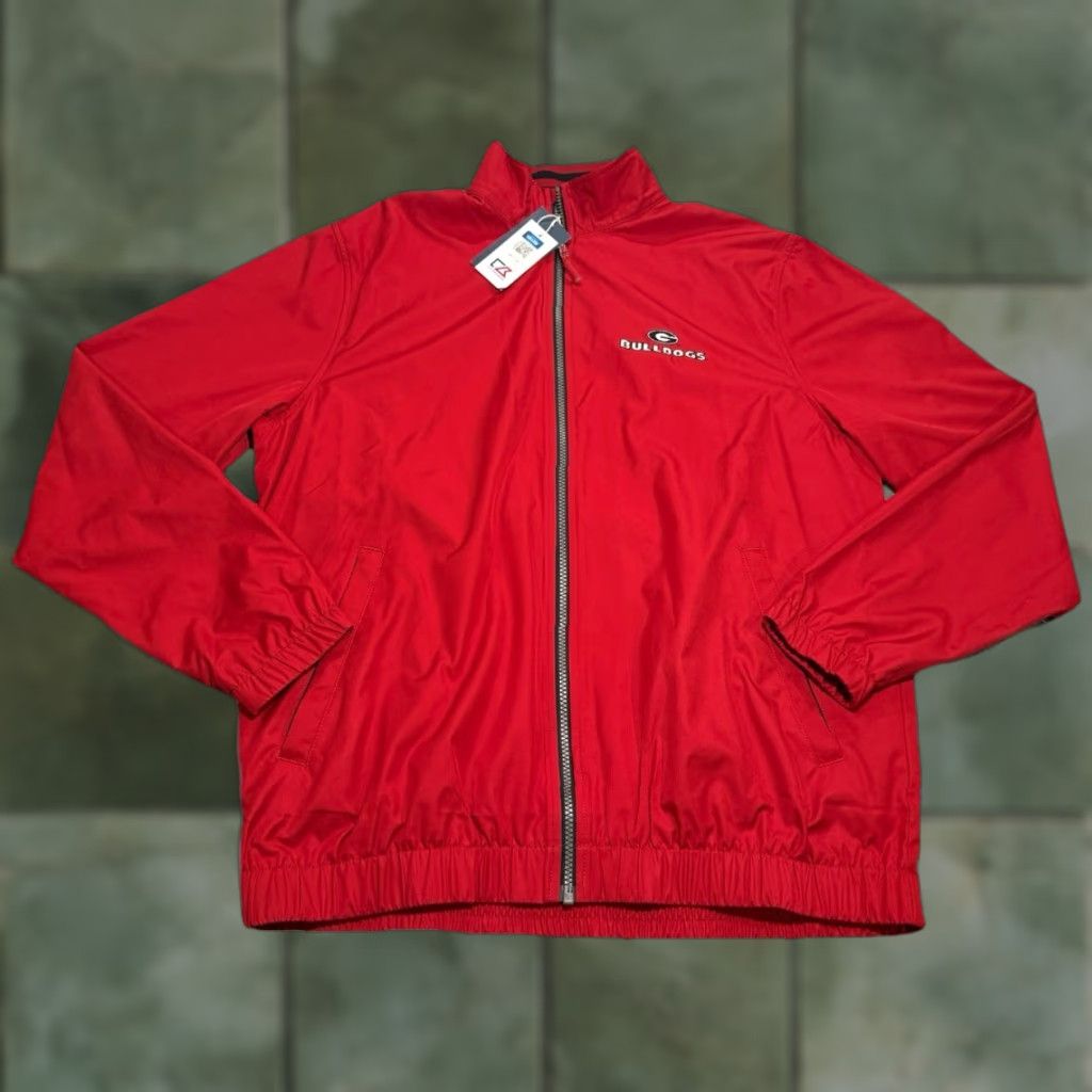 Cutter & Buck Cutter & Buck Nine Iron Full Zip Jacket Red M Mens WeatherTec TPC Sawgrass Ga Bulldogs Size US M / EU 48-50 / 2 - 1 Thumbnail