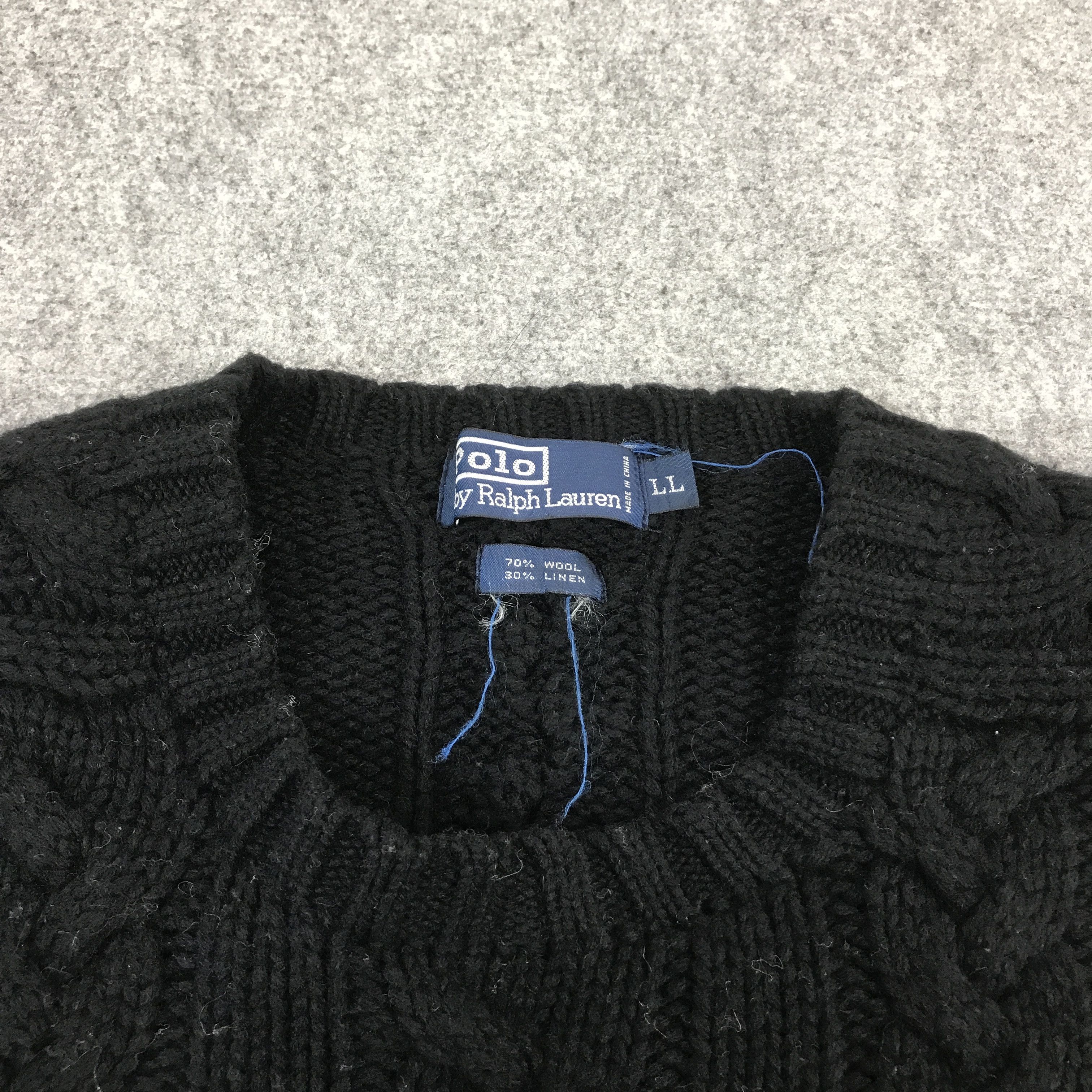 Polo Ralph Lauren Polo Ralph Lauren Black Knitwear Patchwoek Design Size US L / EU 52-54 / 3 - 5 Thumbnail