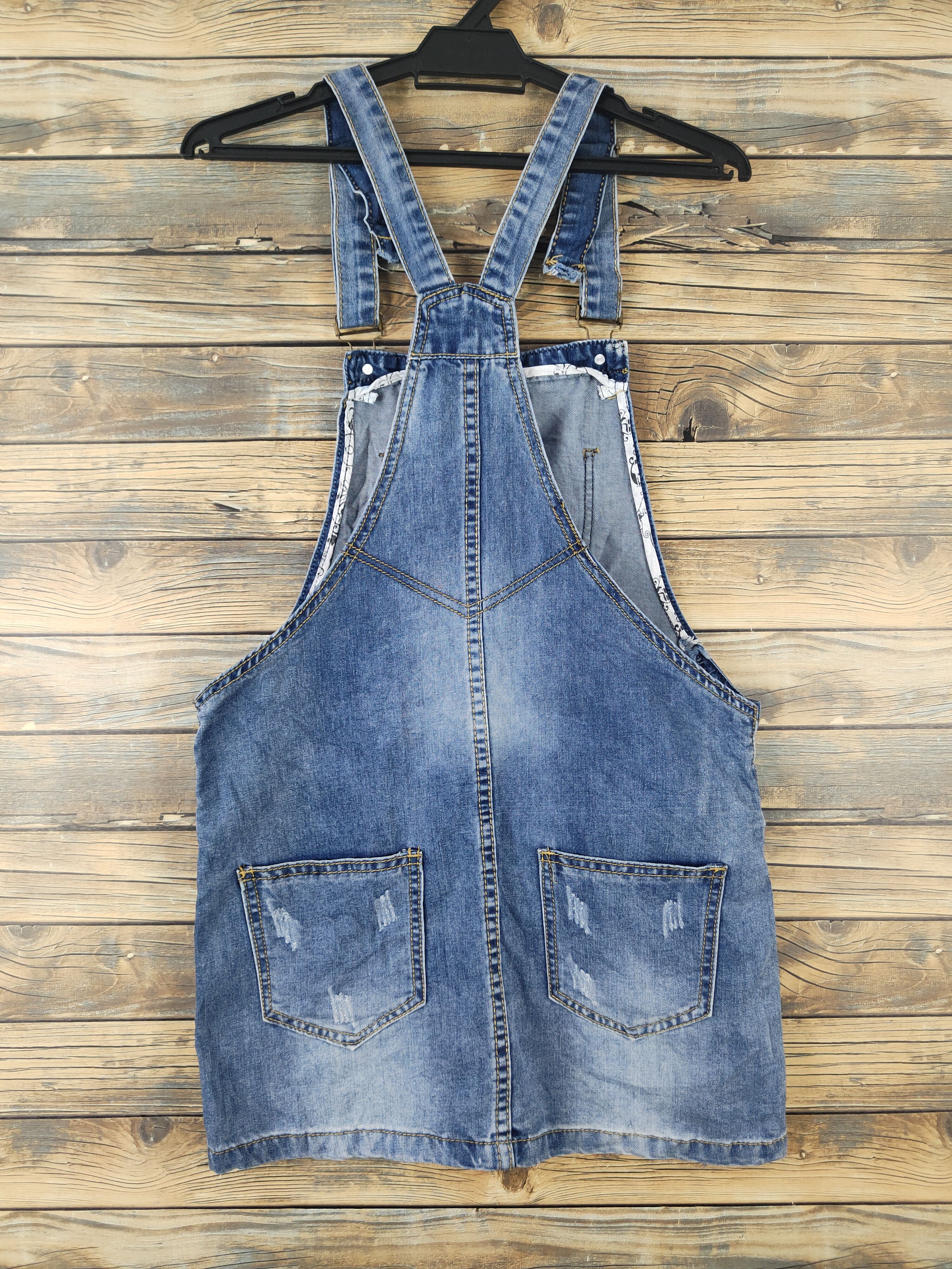 Japanese Brand × Vintage Streetwear Japanese Brand Blue Denim Skirt Jumpsuits Size 34" / US 12 / IT 48 - 8 Thumbnail